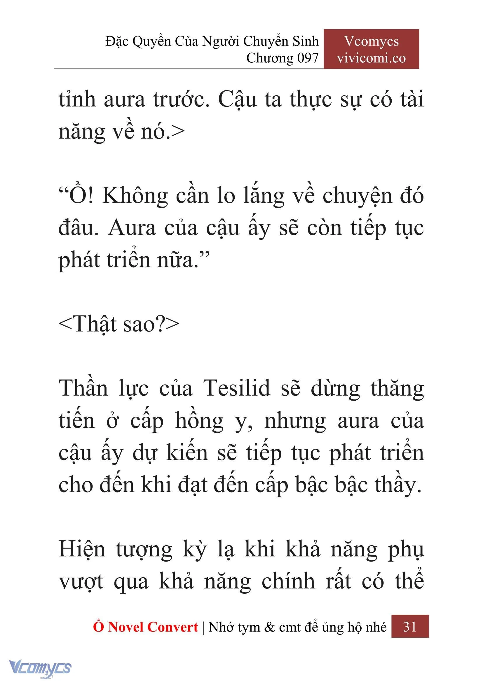[Novel] Đặc Quyền Của Người Chuyển Sinh Chapter  97 - 33