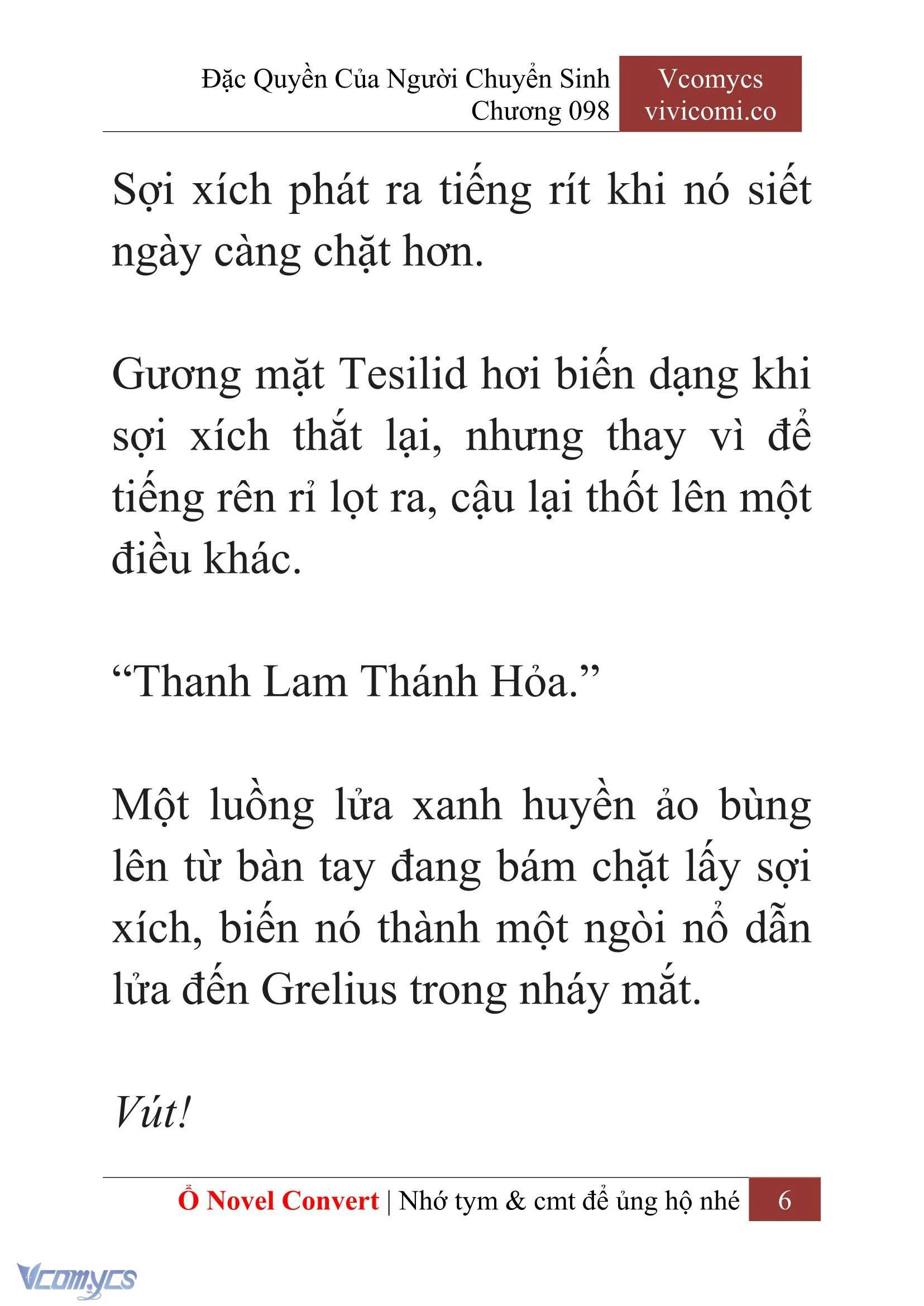 [Novel] Đặc Quyền Của Người Chuyển Sinh Chapter  98 - 8