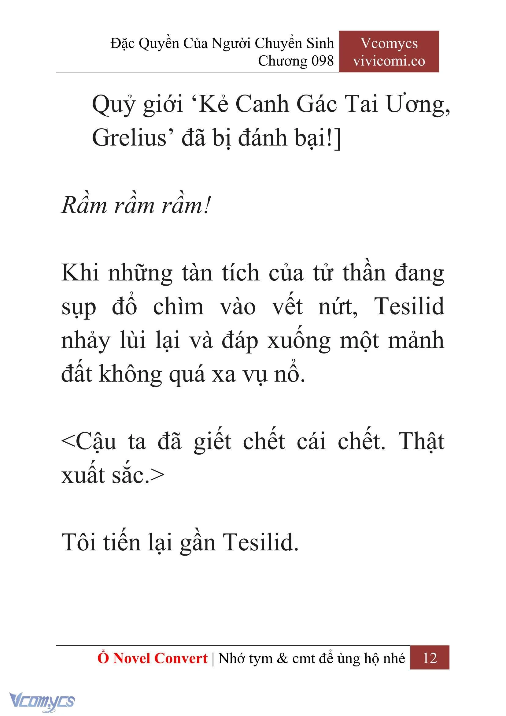 [Novel] Đặc Quyền Của Người Chuyển Sinh Chapter  98 - 14