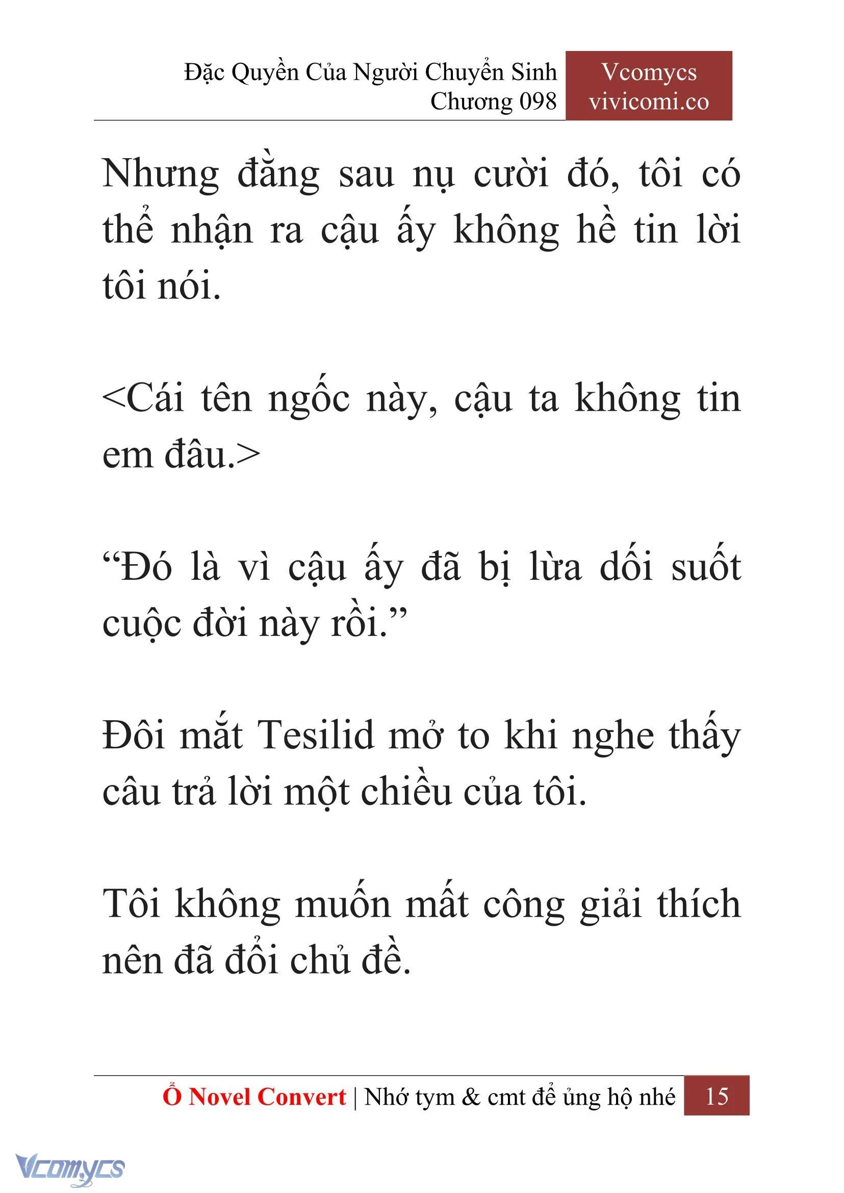 [Novel] Đặc Quyền Của Người Chuyển Sinh Chapter  98 - 17