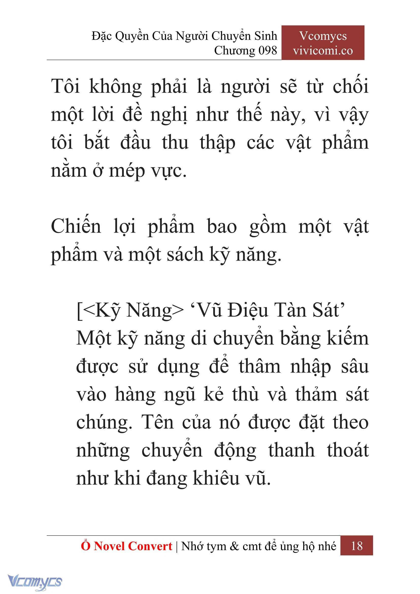[Novel] Đặc Quyền Của Người Chuyển Sinh Chapter  98 - 20
