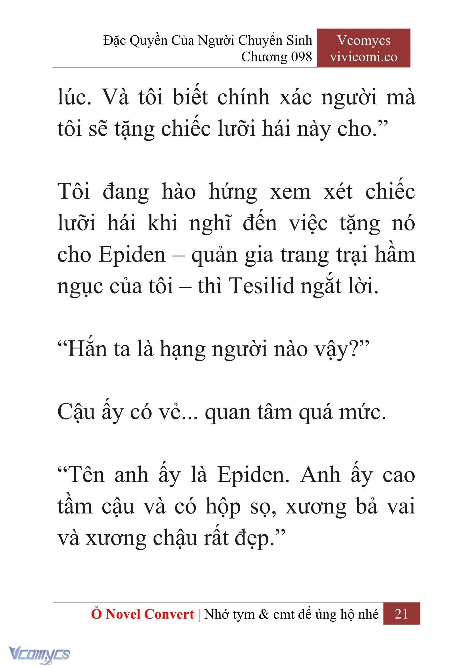 [Novel] Đặc Quyền Của Người Chuyển Sinh Chapter  98 - 23