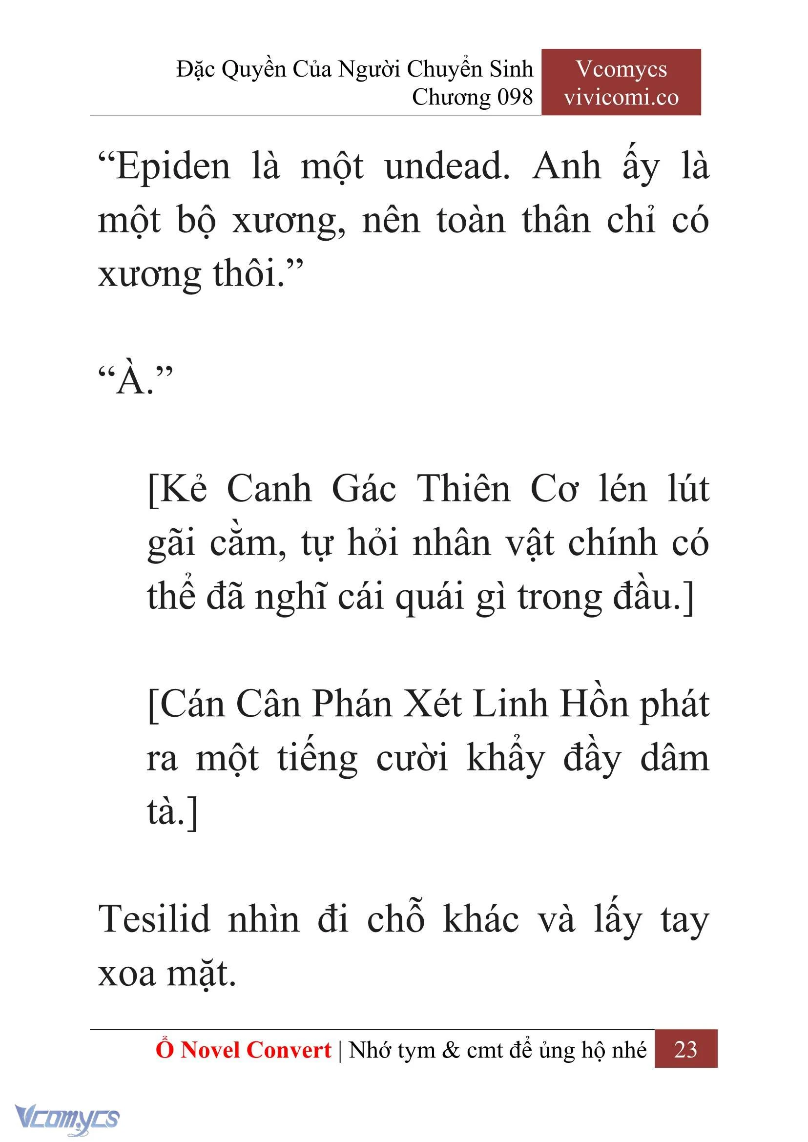 [Novel] Đặc Quyền Của Người Chuyển Sinh Chapter  98 - 25