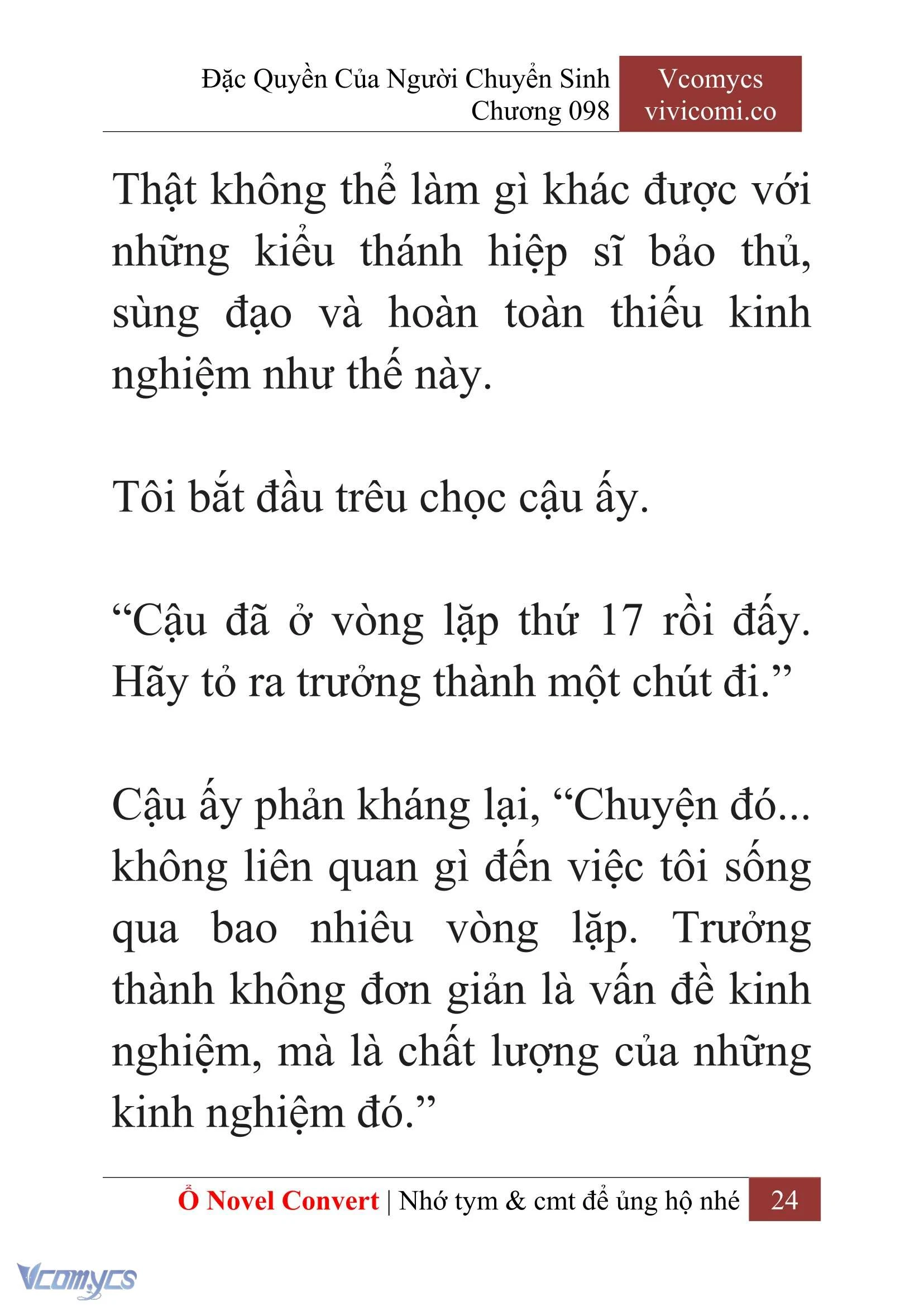 [Novel] Đặc Quyền Của Người Chuyển Sinh Chapter  98 - 26