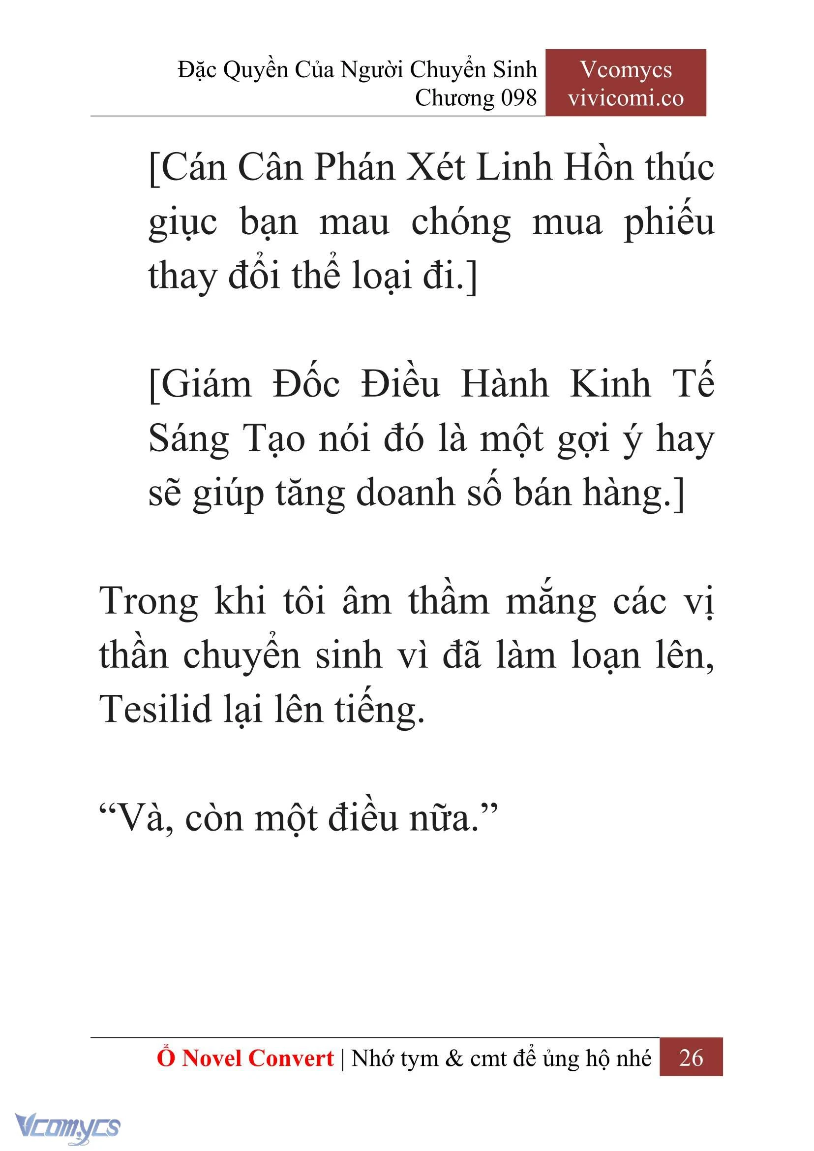 [Novel] Đặc Quyền Của Người Chuyển Sinh Chapter  98 - 28