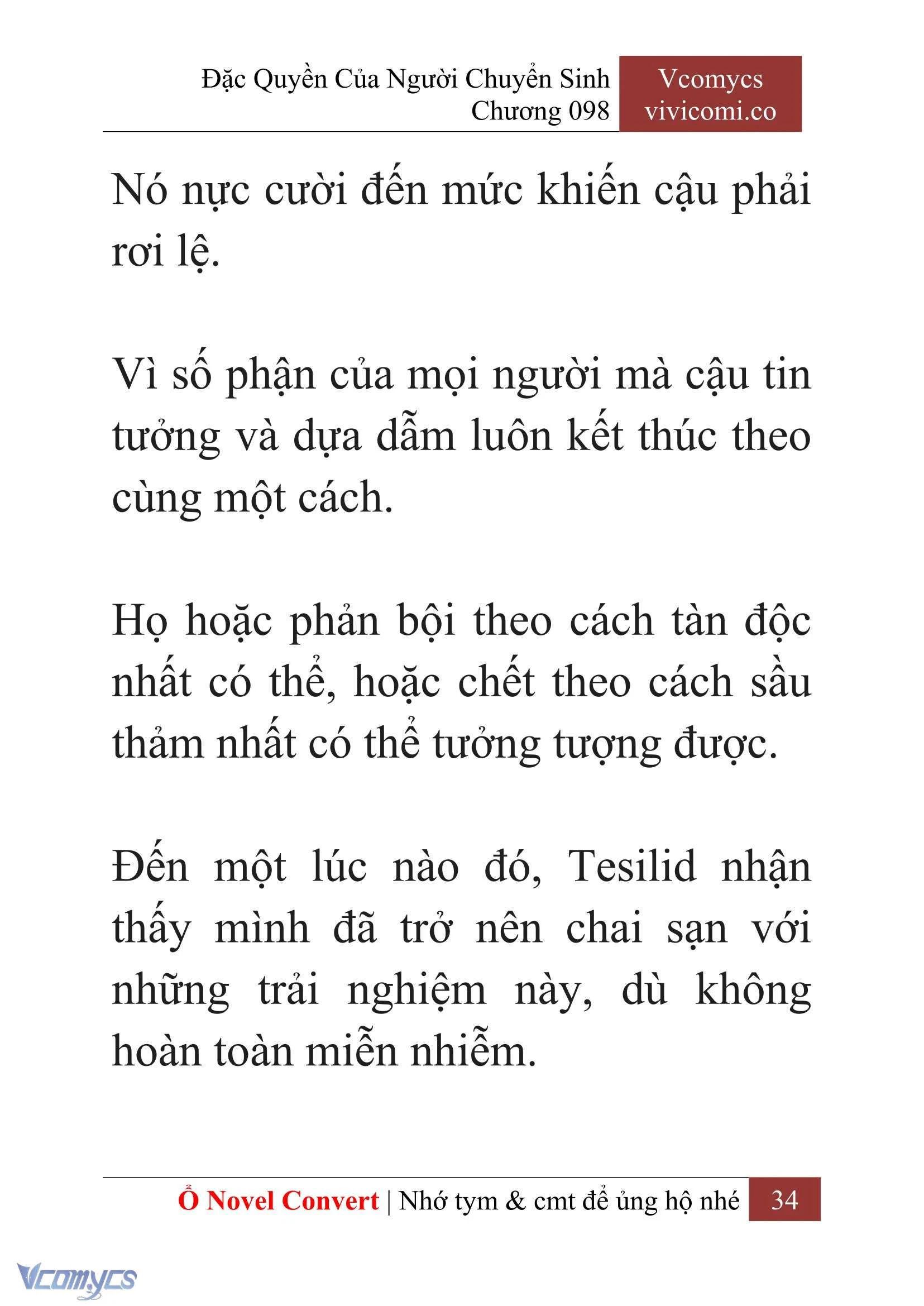 [Novel] Đặc Quyền Của Người Chuyển Sinh Chapter  98 - 36