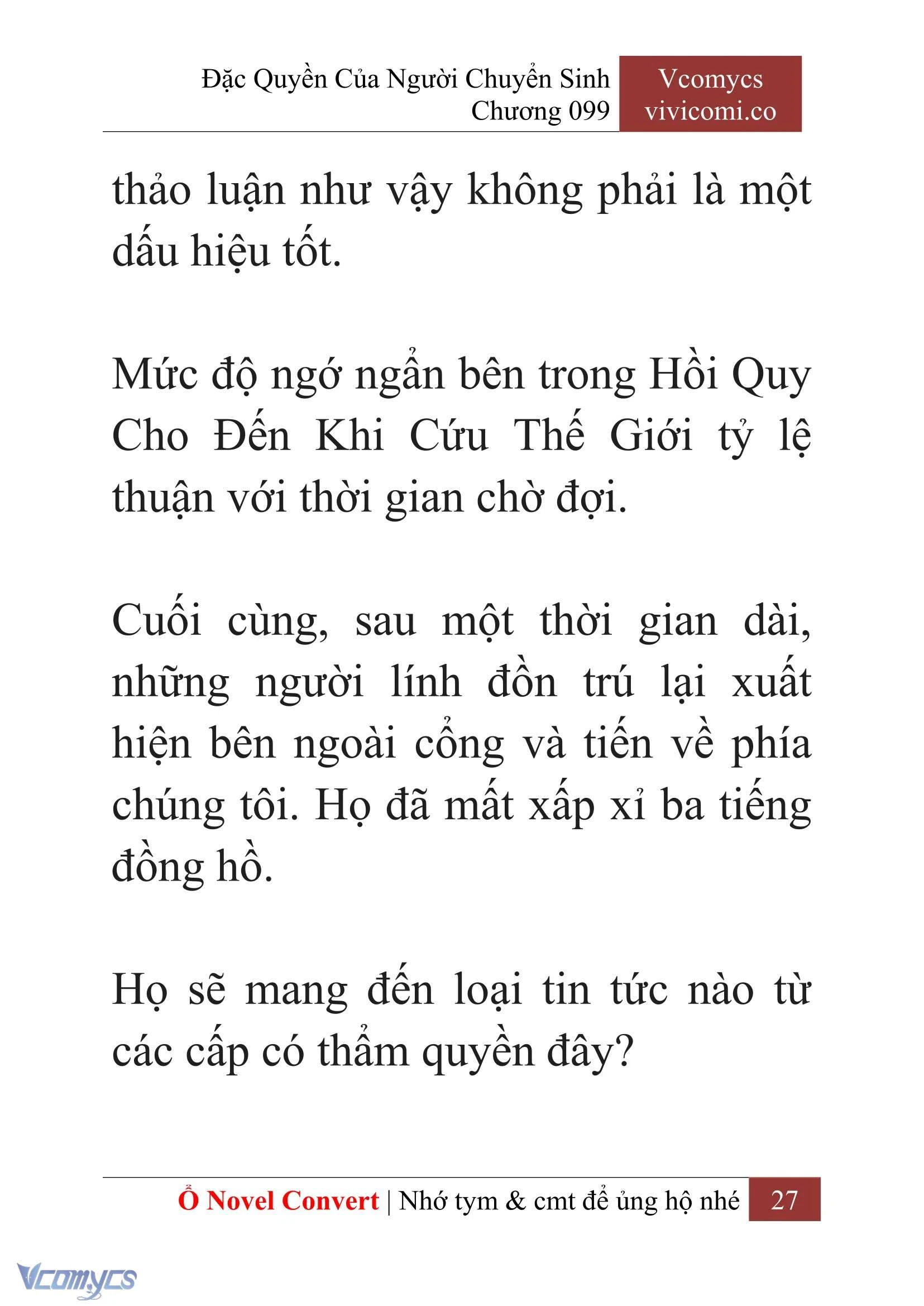 [Novel] Đặc Quyền Của Người Chuyển Sinh Chapter  99 - 29
