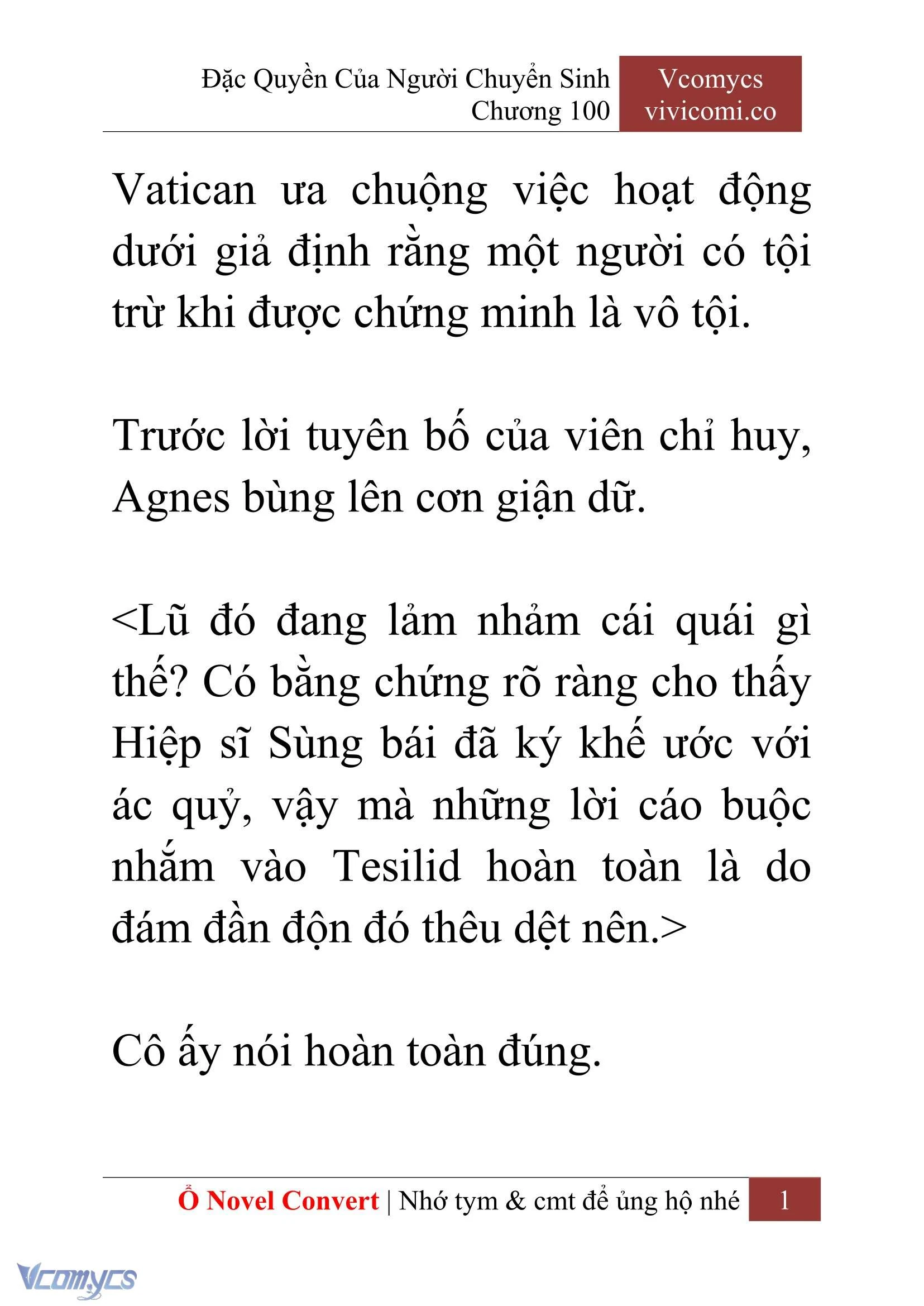 [Novel] Đặc Quyền Của Người Chuyển Sinh Chapter  100 - 3