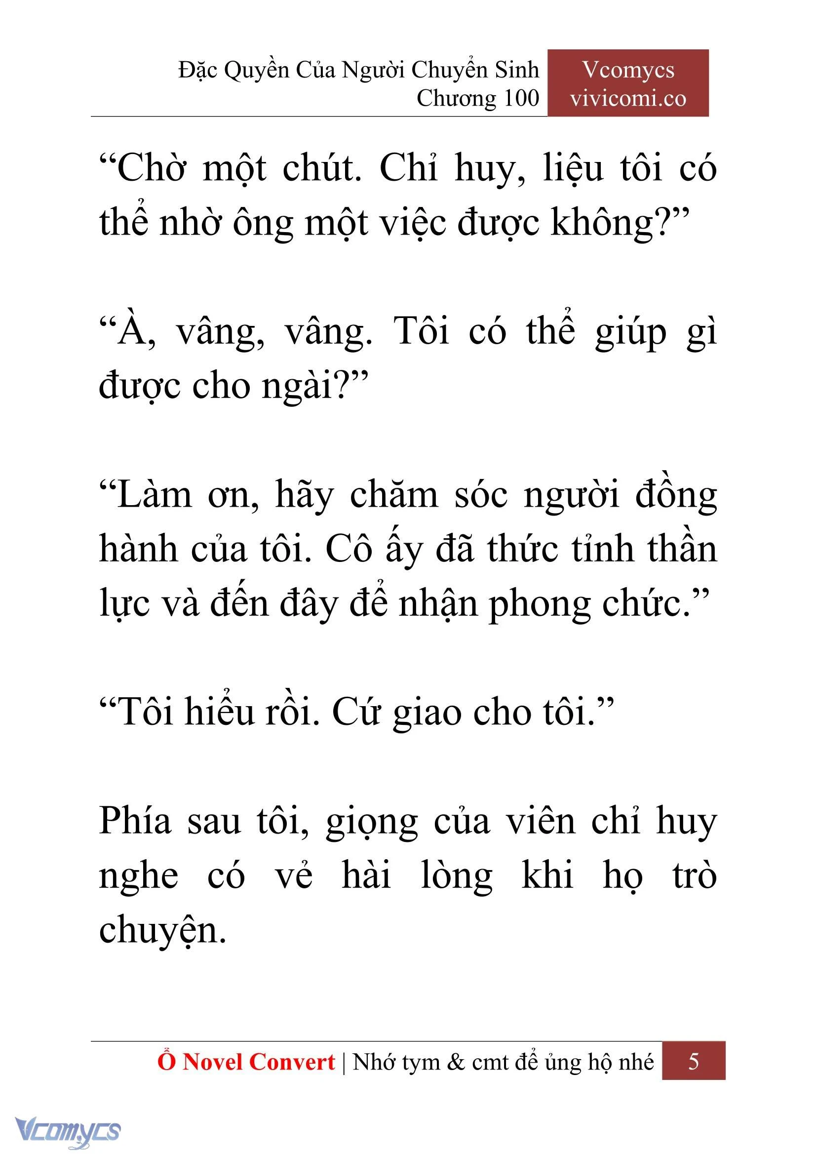 [Novel] Đặc Quyền Của Người Chuyển Sinh Chapter  100 - 7
