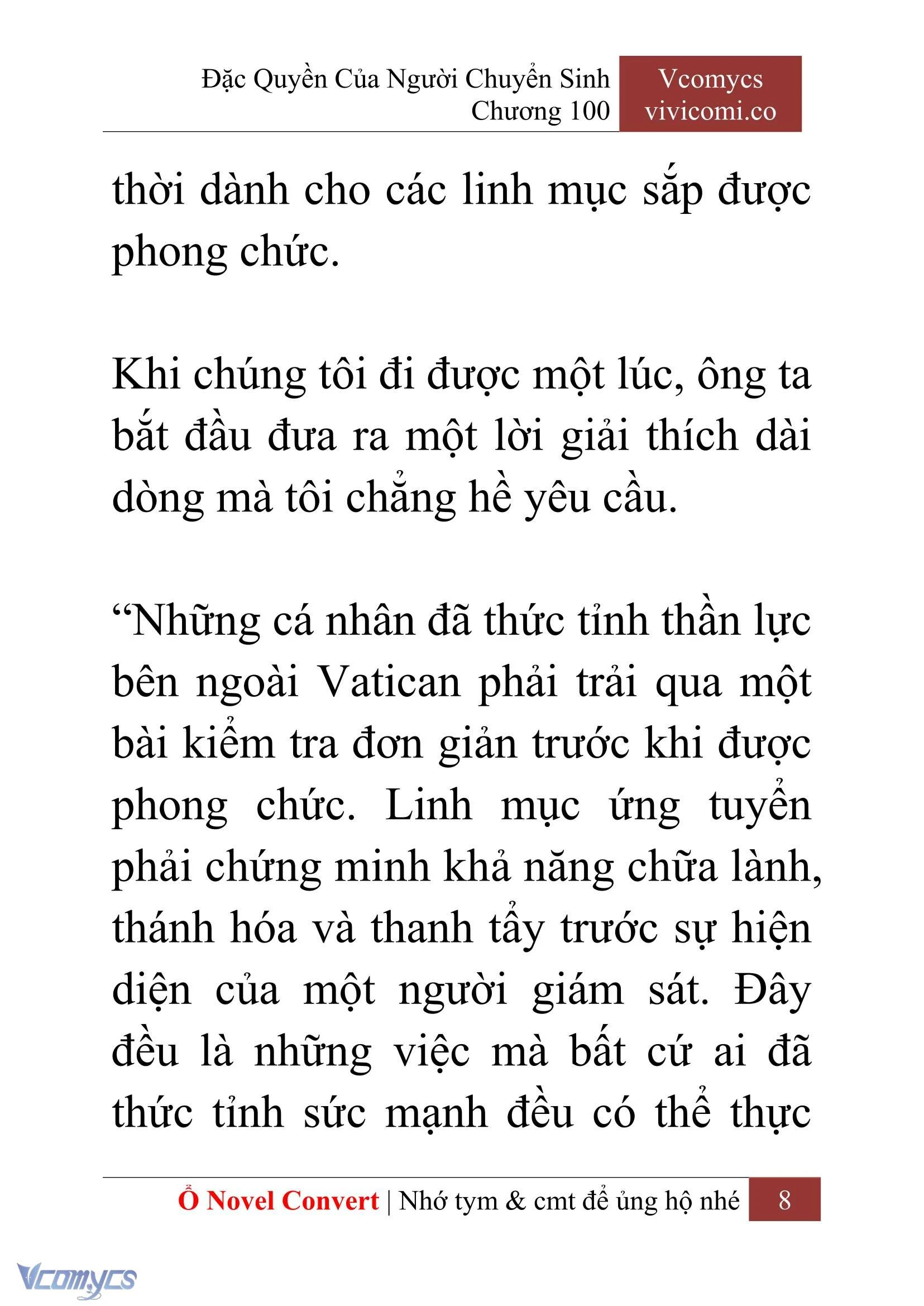 [Novel] Đặc Quyền Của Người Chuyển Sinh Chapter  100 - 10