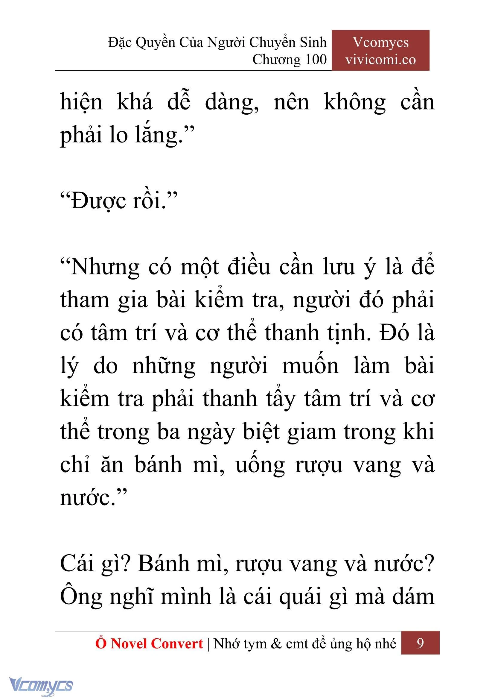 [Novel] Đặc Quyền Của Người Chuyển Sinh Chapter  100 - 11