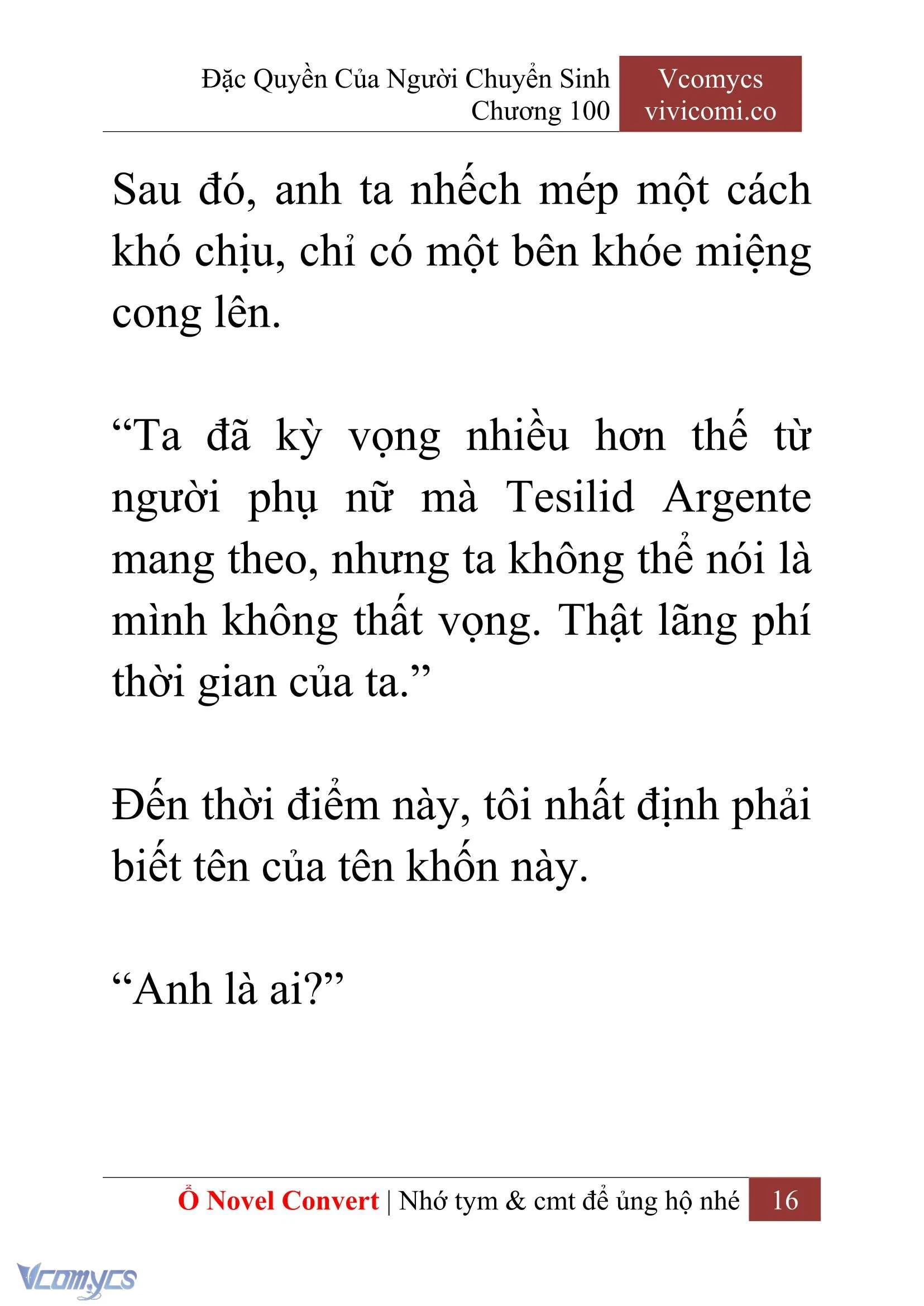 [Novel] Đặc Quyền Của Người Chuyển Sinh Chapter  100 - 18