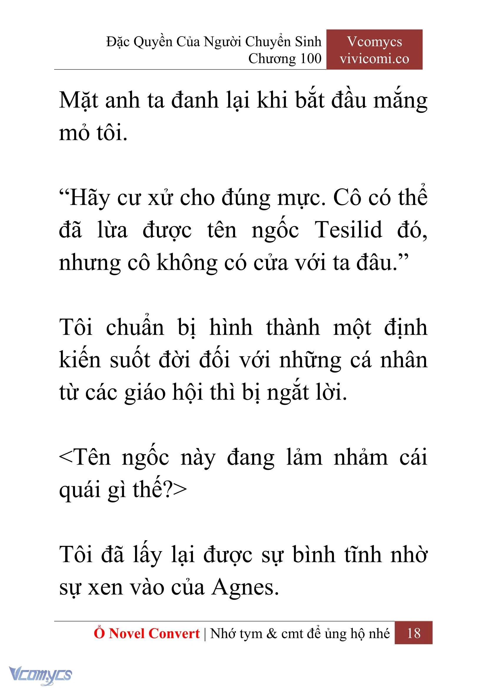 [Novel] Đặc Quyền Của Người Chuyển Sinh Chapter  100 - 20