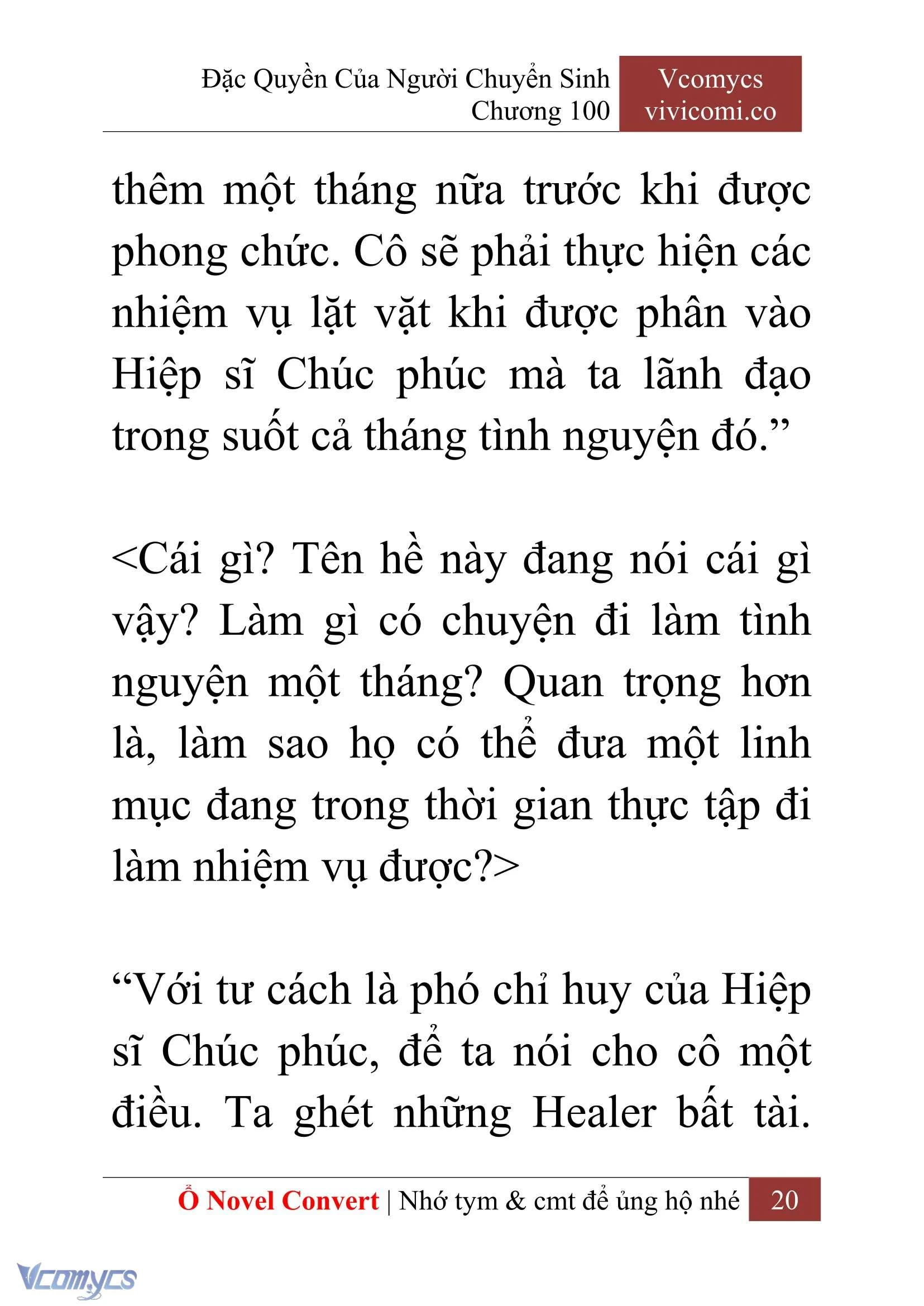 [Novel] Đặc Quyền Của Người Chuyển Sinh Chapter  100 - 22