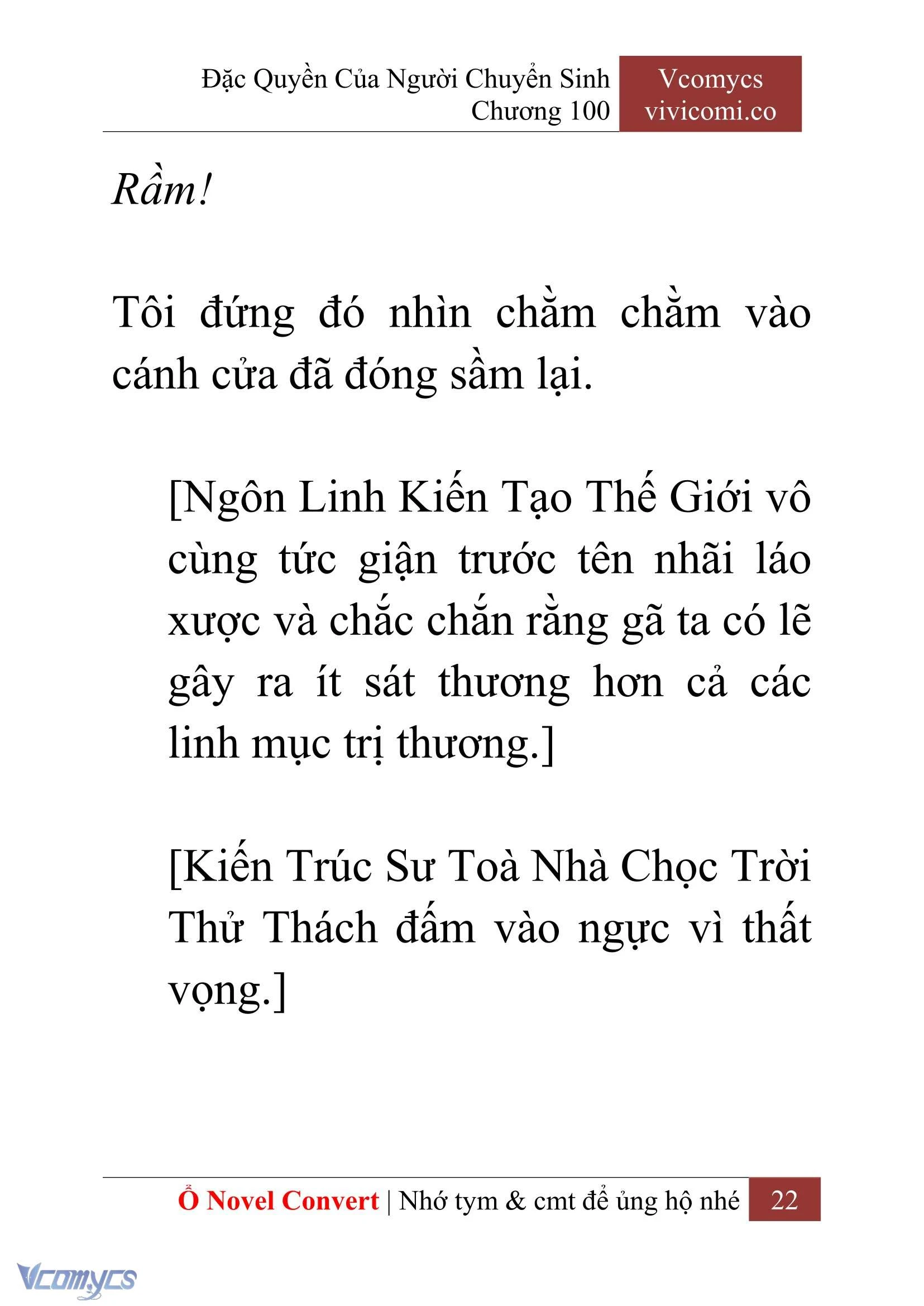 [Novel] Đặc Quyền Của Người Chuyển Sinh Chapter  100 - 24