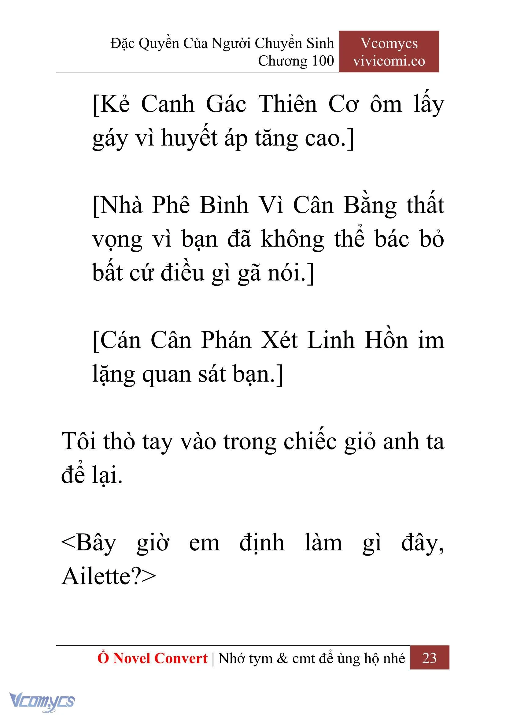 [Novel] Đặc Quyền Của Người Chuyển Sinh Chapter  100 - 25