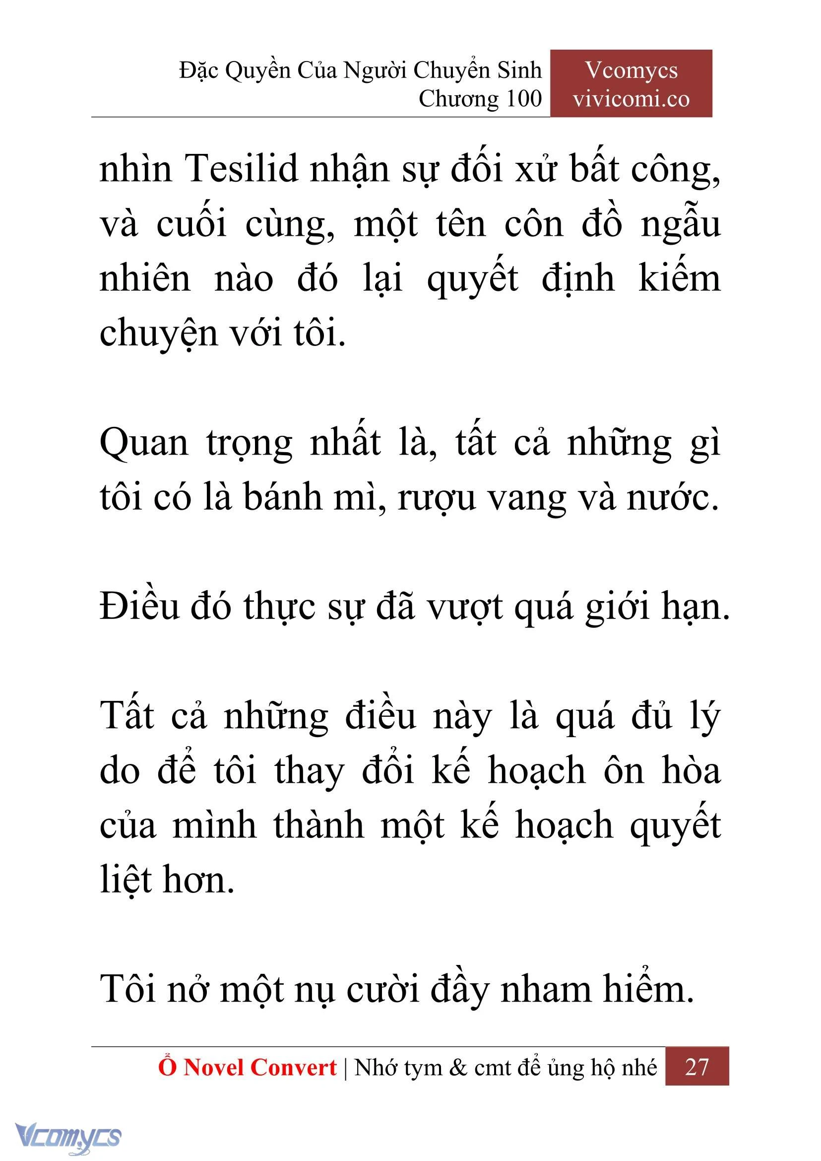 [Novel] Đặc Quyền Của Người Chuyển Sinh Chapter  100 - 29