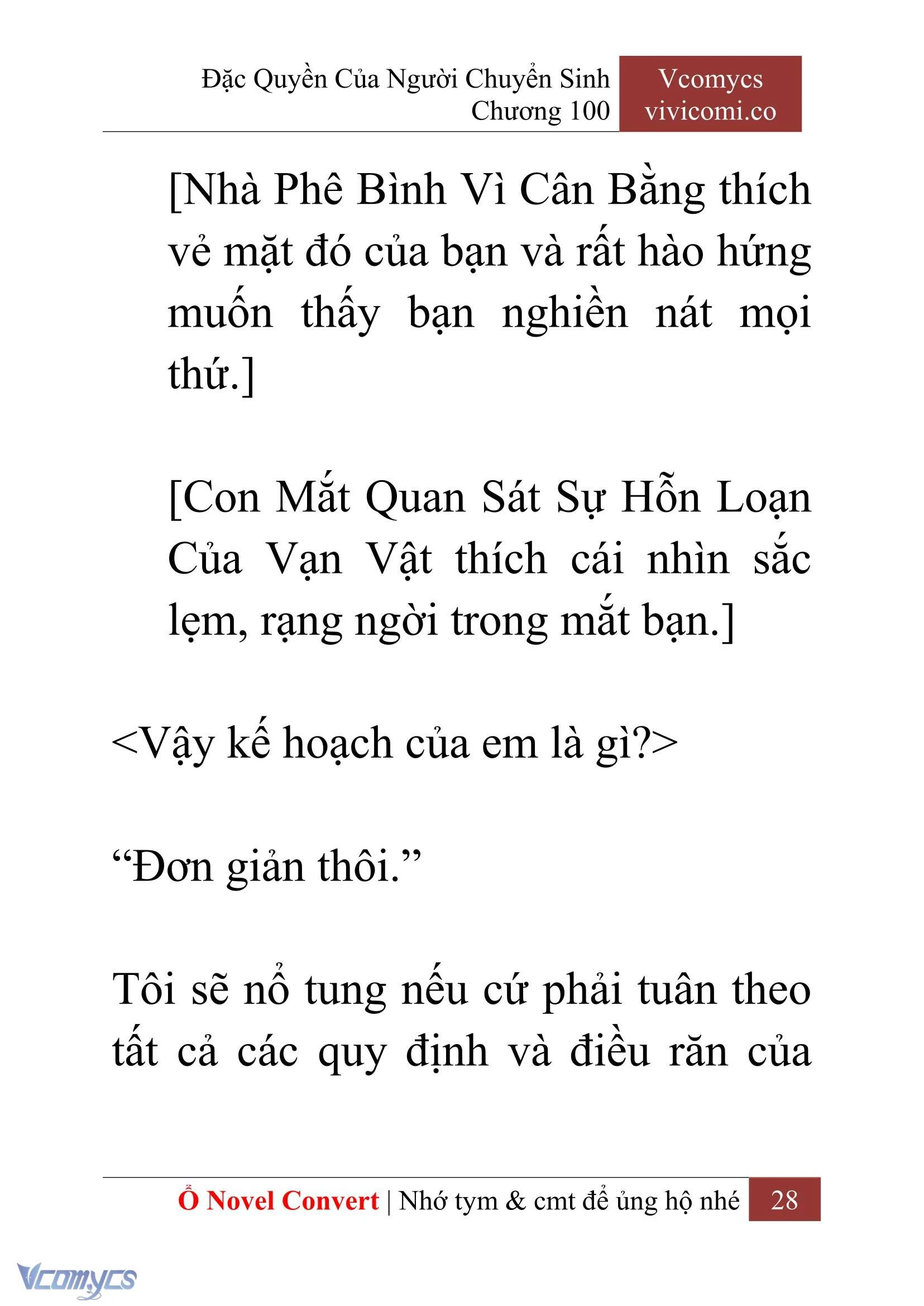 [Novel] Đặc Quyền Của Người Chuyển Sinh Chapter  100 - 30