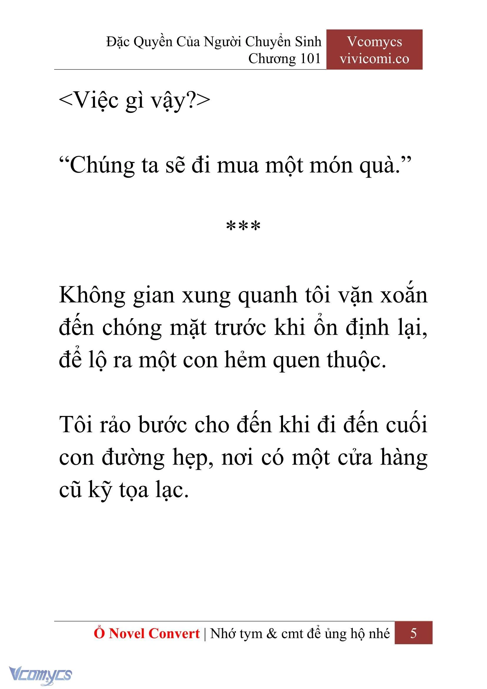 [Novel] Đặc Quyền Của Người Chuyển Sinh Chapter  101 - 7