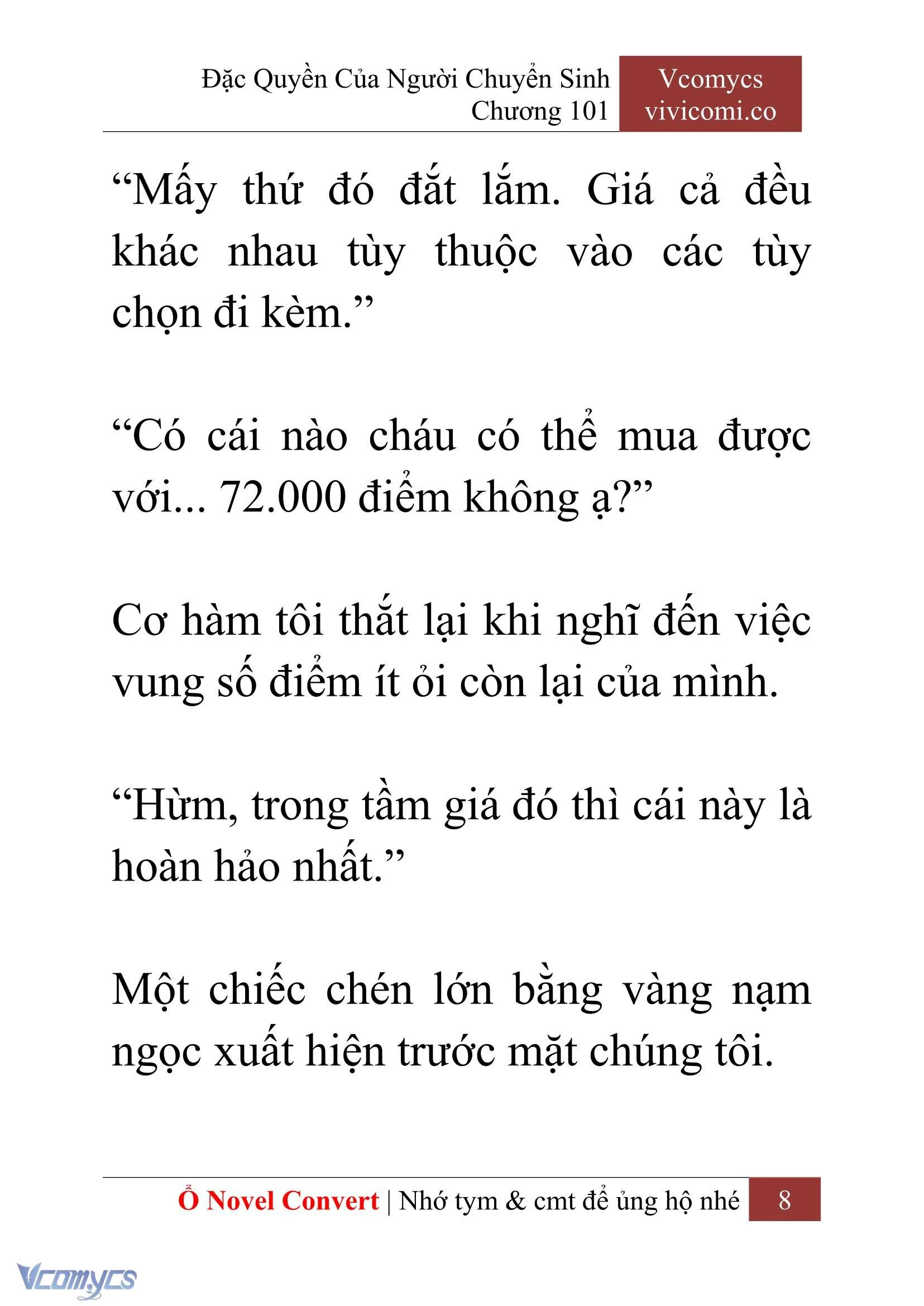 [Novel] Đặc Quyền Của Người Chuyển Sinh Chapter  101 - 10