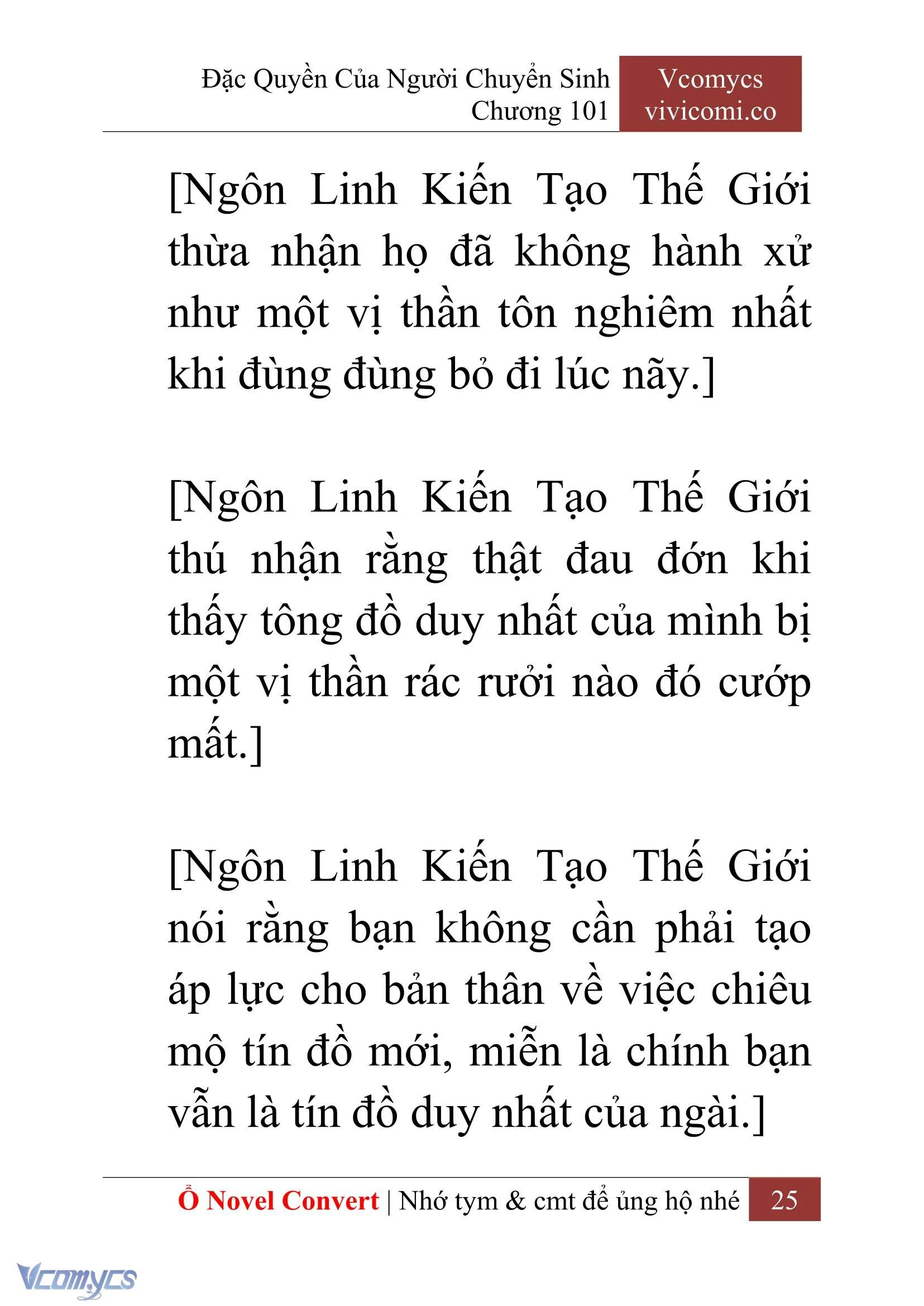 [Novel] Đặc Quyền Của Người Chuyển Sinh Chapter  101 - 27