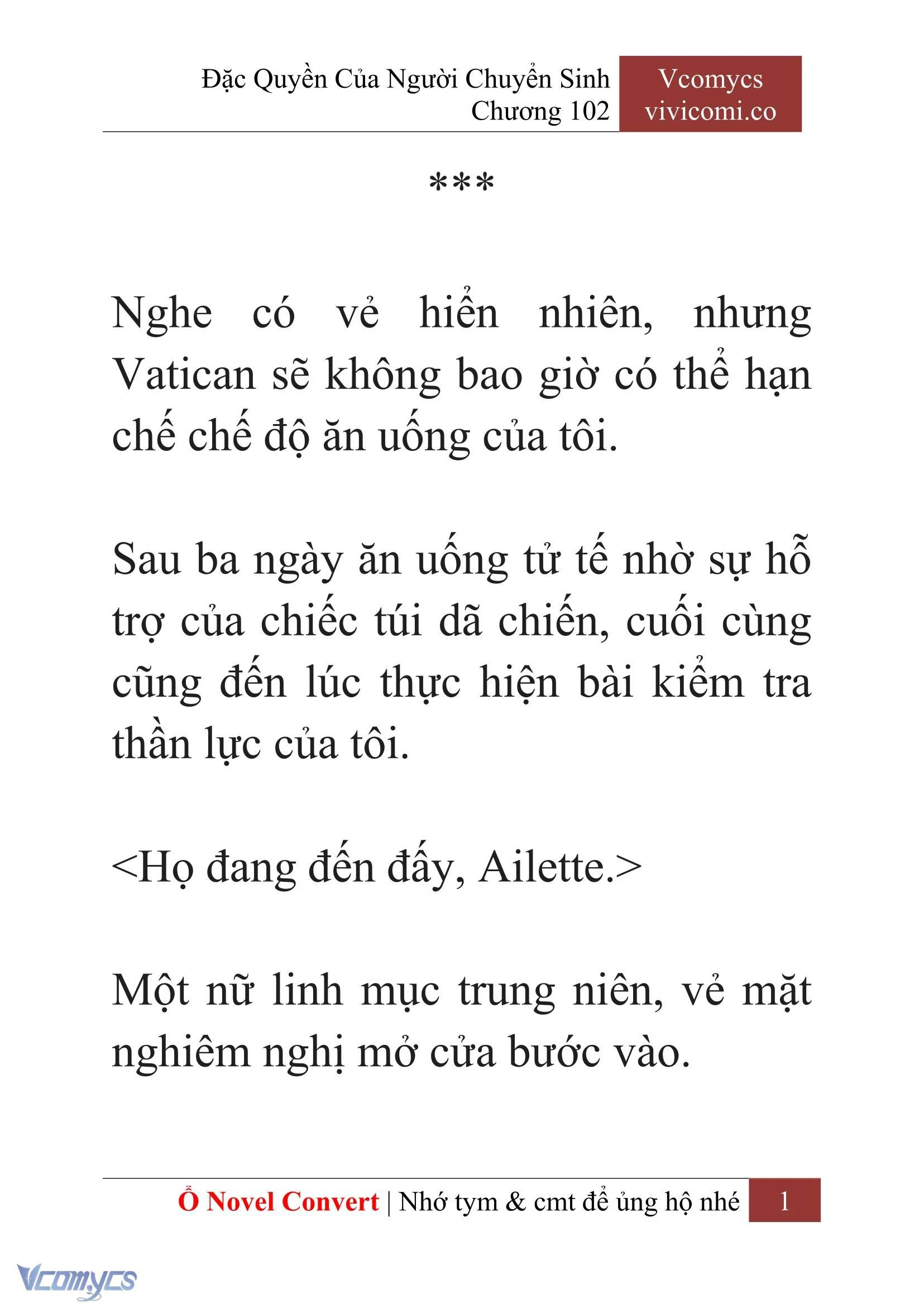 [Novel] Đặc Quyền Của Người Chuyển Sinh Chapter  102 - 3