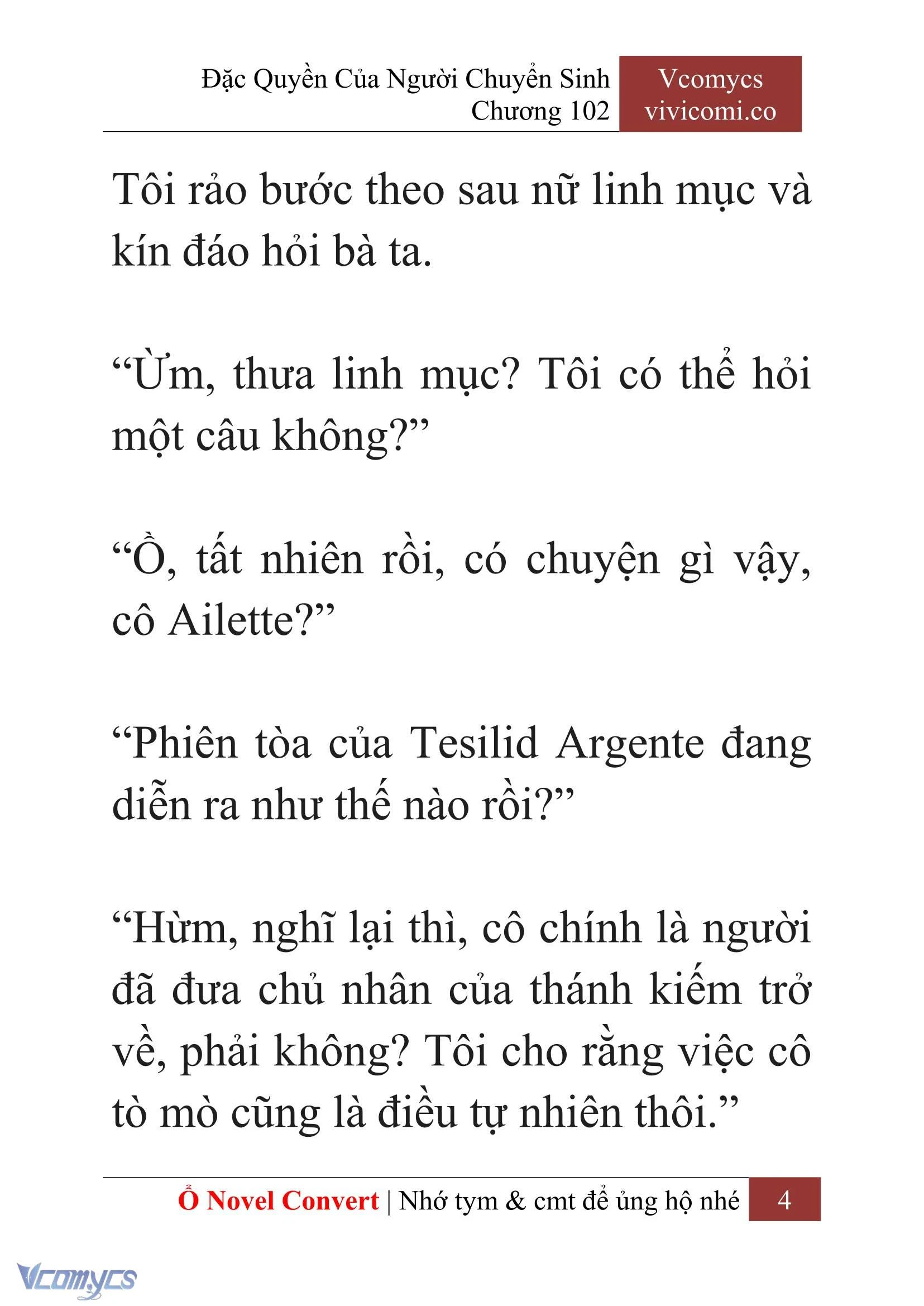 [Novel] Đặc Quyền Của Người Chuyển Sinh Chapter  102 - 6
