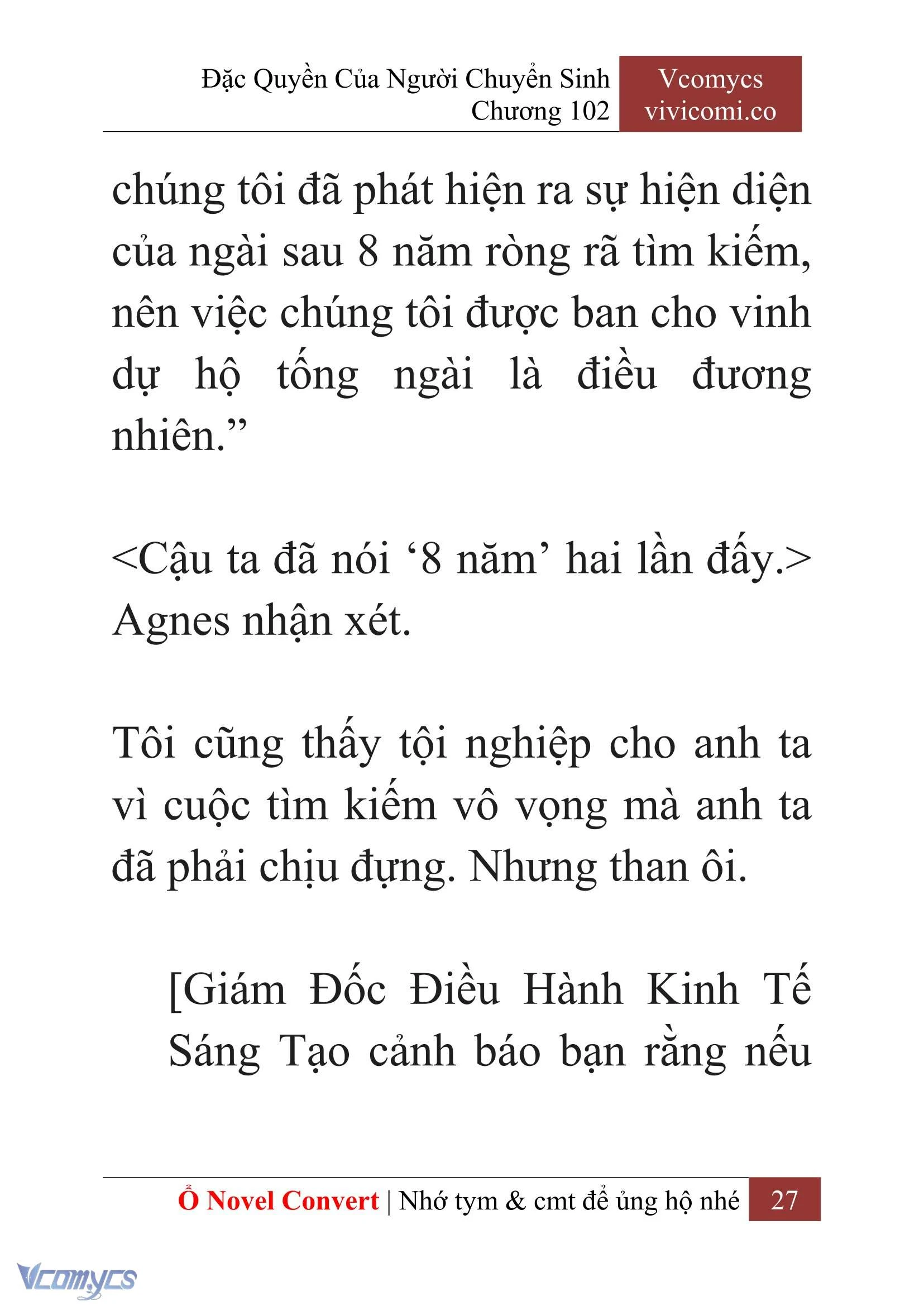 [Novel] Đặc Quyền Của Người Chuyển Sinh Chapter  102 - 29
