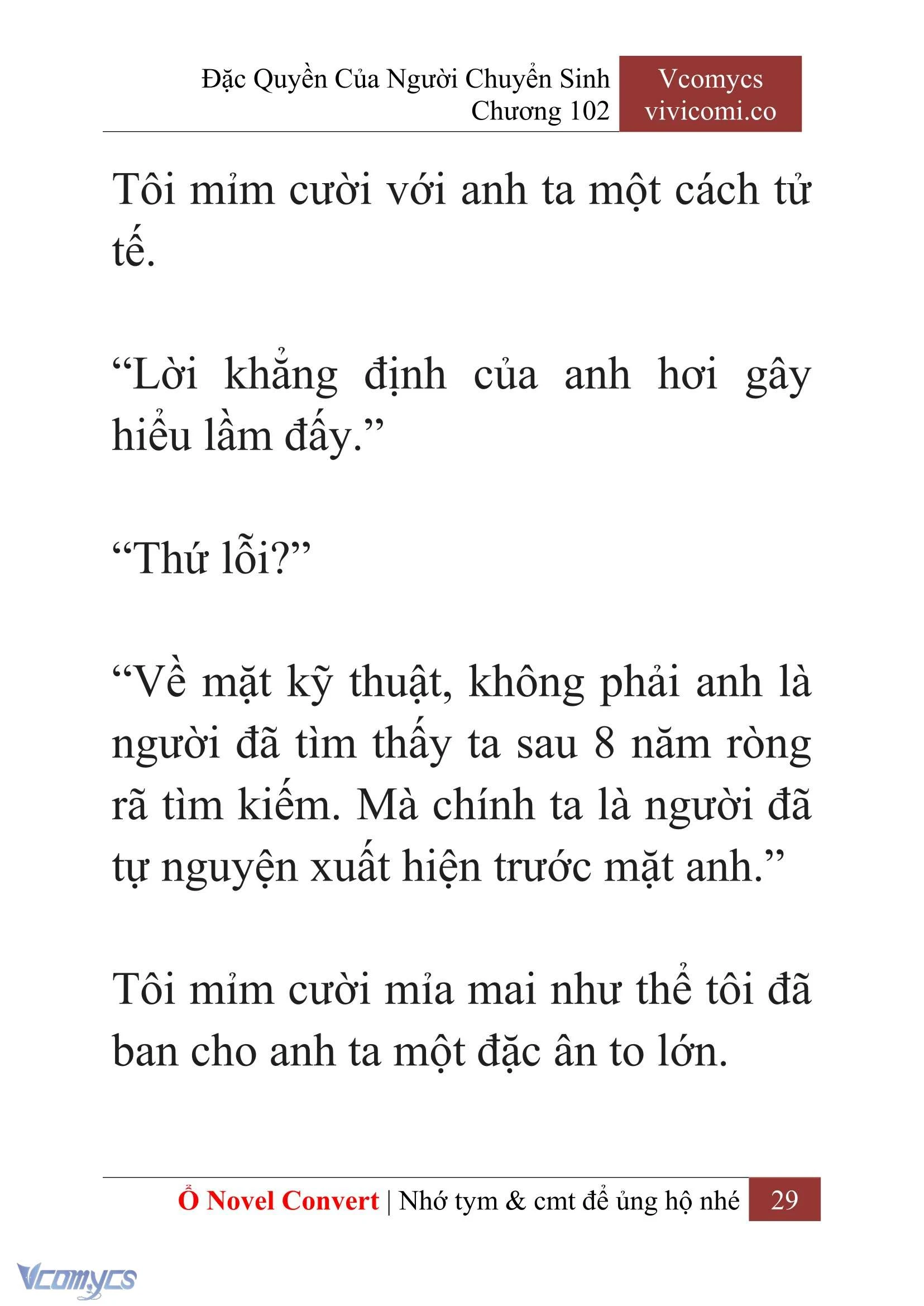 [Novel] Đặc Quyền Của Người Chuyển Sinh Chapter  102 - 31