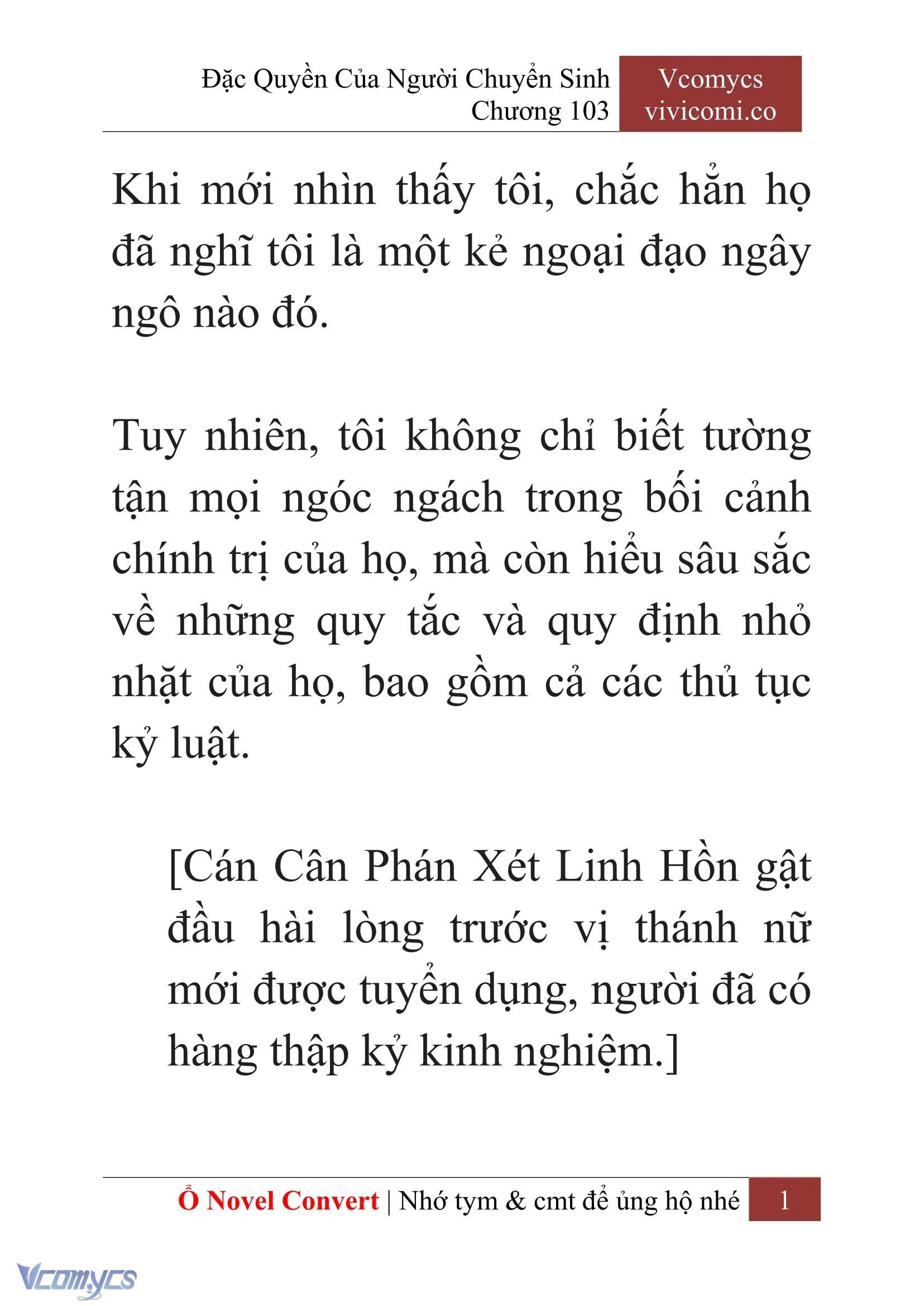 [Novel] Đặc Quyền Của Người Chuyển Sinh Chapter  103 - 3