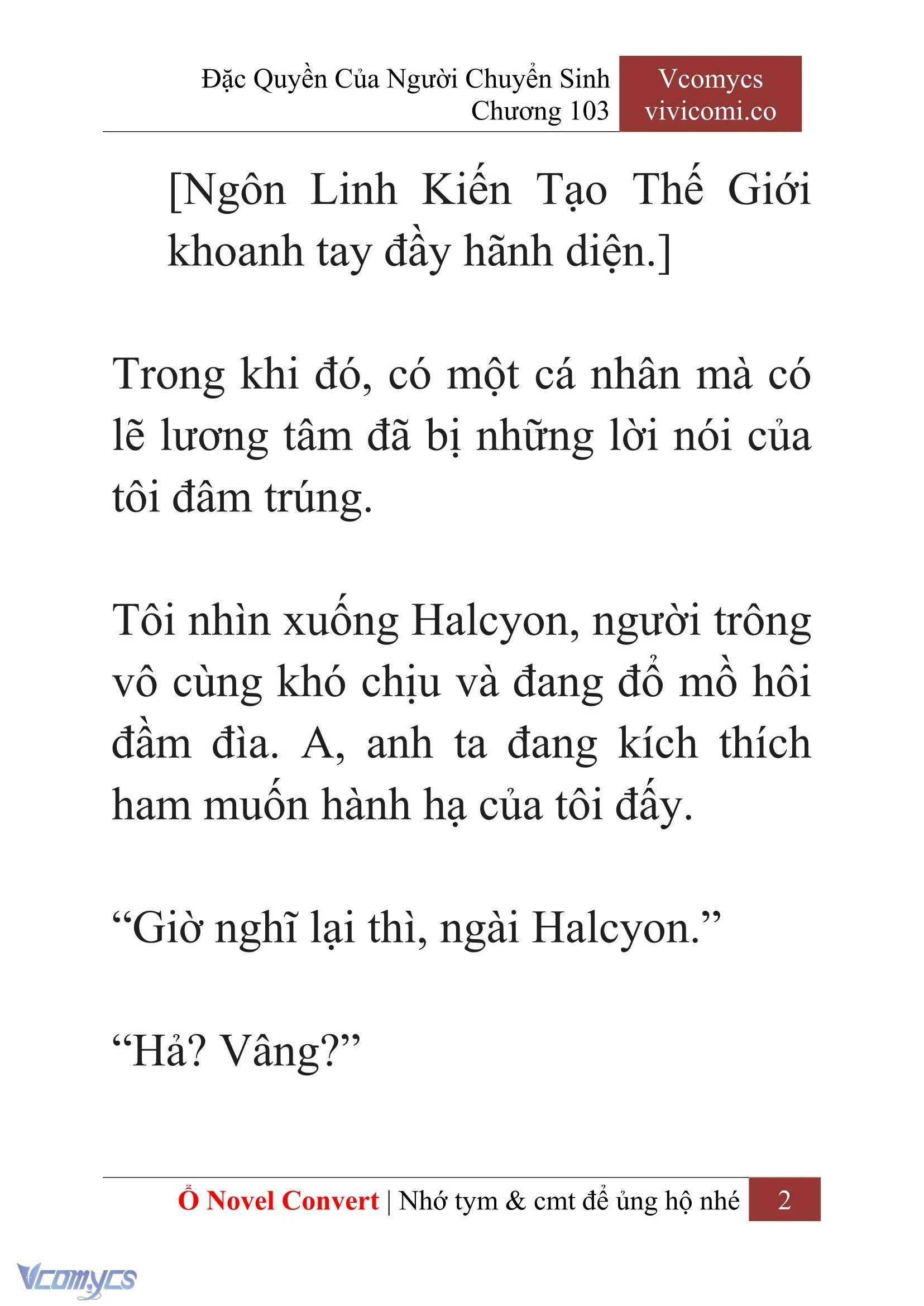 [Novel] Đặc Quyền Của Người Chuyển Sinh Chapter  103 - 4