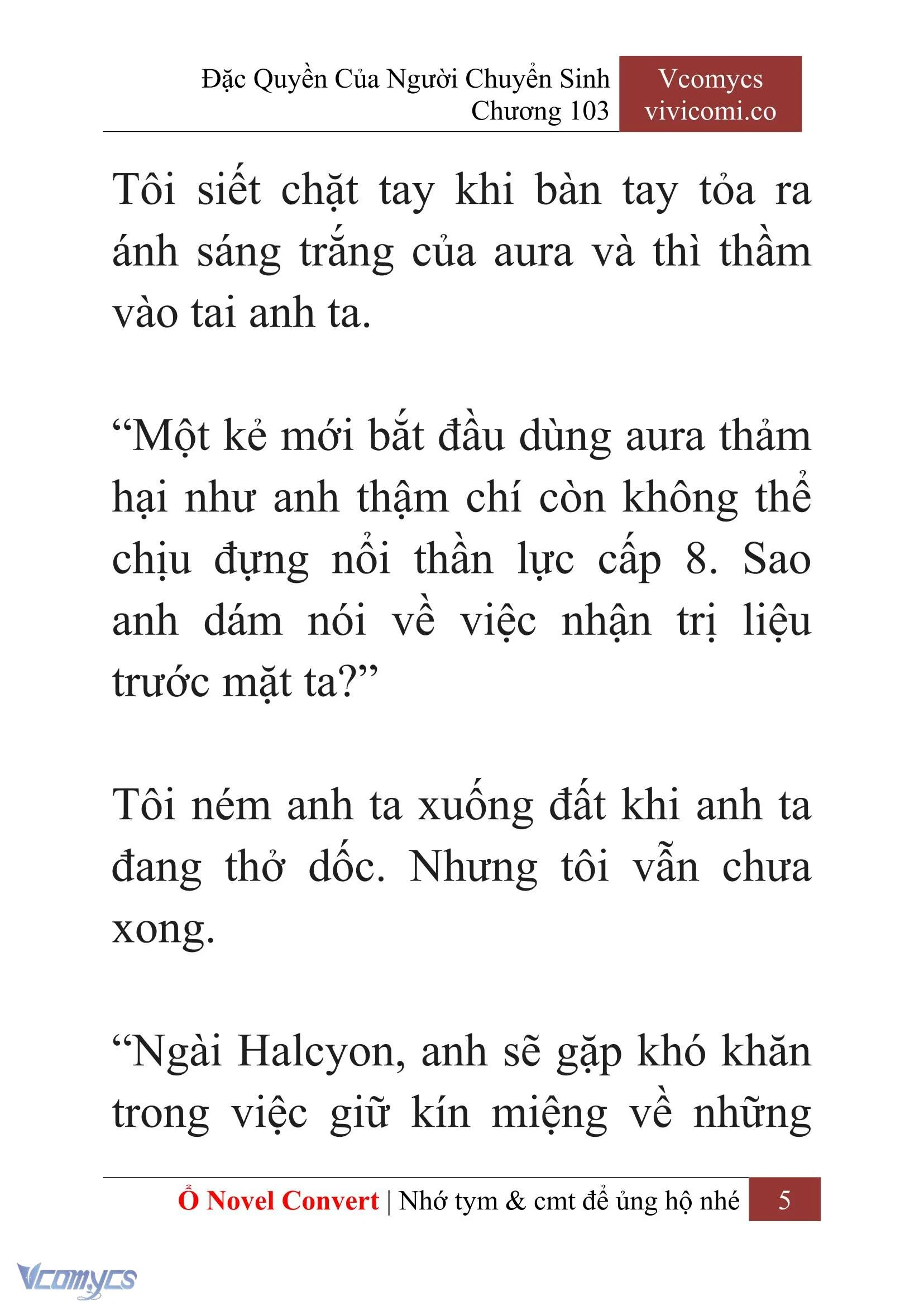 [Novel] Đặc Quyền Của Người Chuyển Sinh Chapter  103 - 7