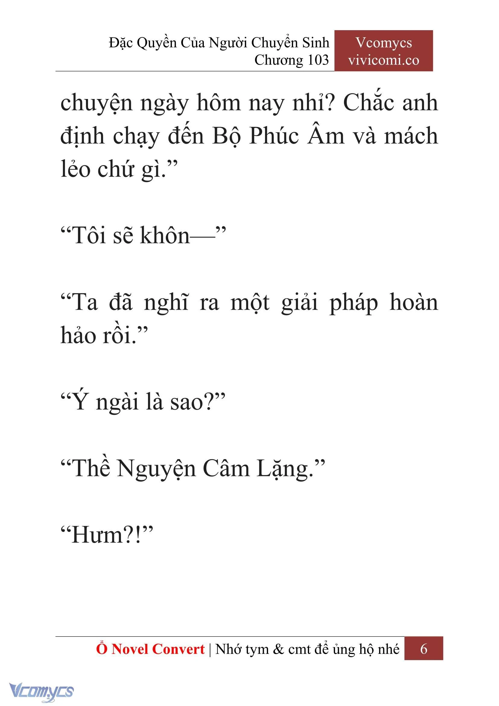 [Novel] Đặc Quyền Của Người Chuyển Sinh Chapter  103 - 8