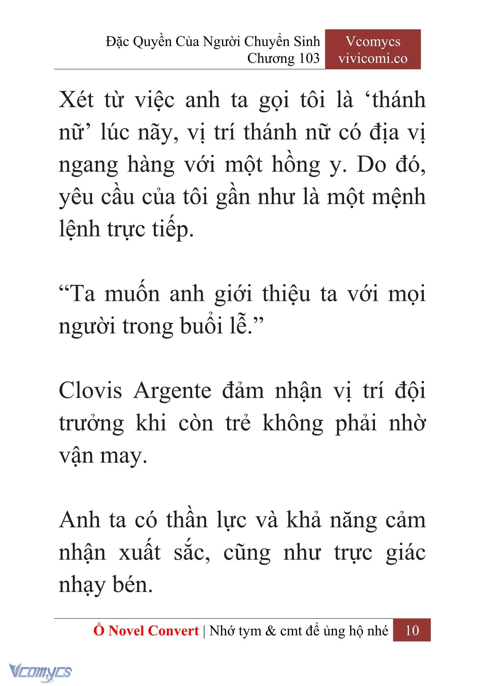 [Novel] Đặc Quyền Của Người Chuyển Sinh Chapter  103 - 12