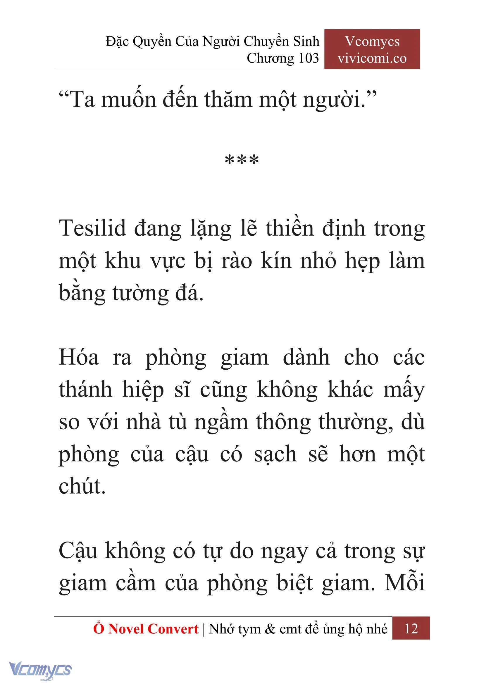 [Novel] Đặc Quyền Của Người Chuyển Sinh Chapter  103 - 14