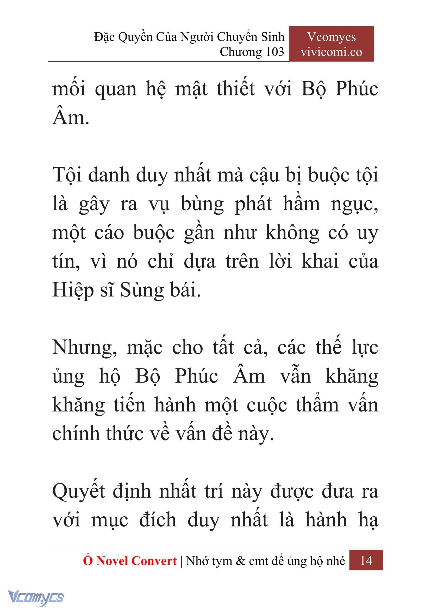 [Novel] Đặc Quyền Của Người Chuyển Sinh Chapter  103 - 16