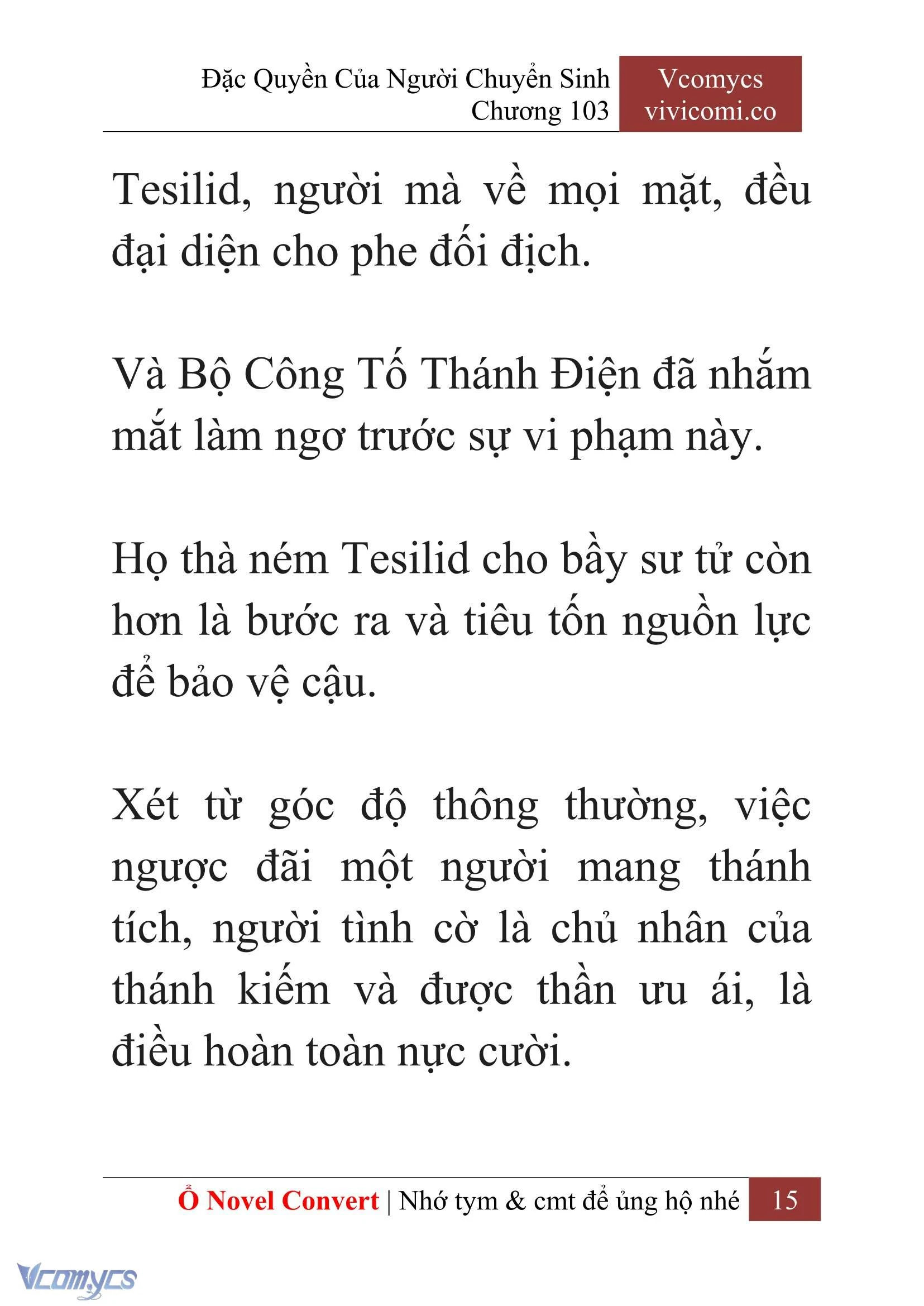 [Novel] Đặc Quyền Của Người Chuyển Sinh Chapter  103 - 17