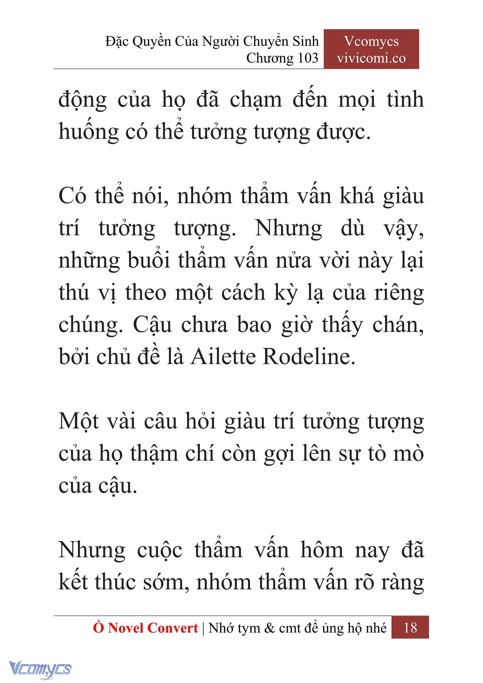 [Novel] Đặc Quyền Của Người Chuyển Sinh Chapter  103 - 20