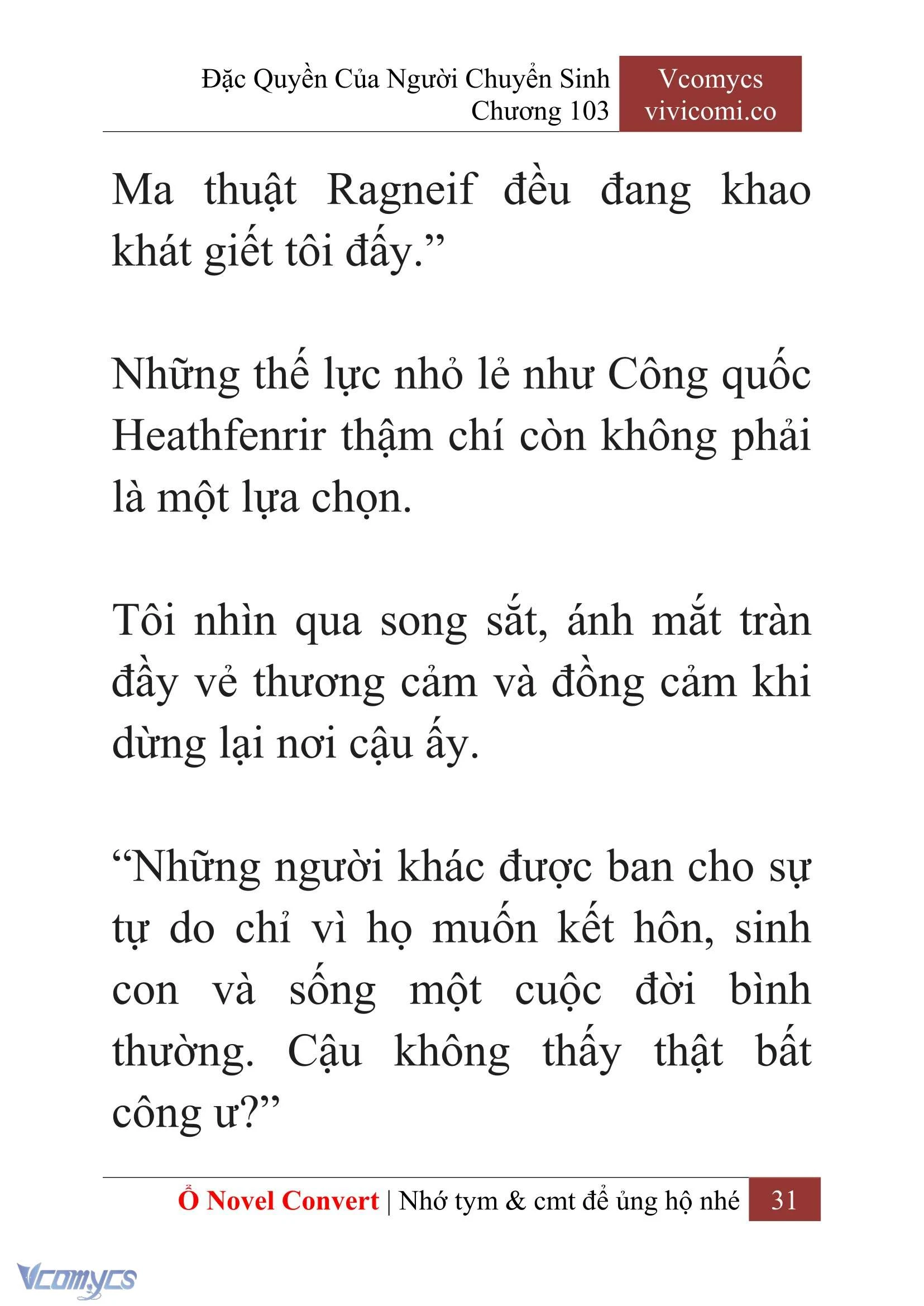 [Novel] Đặc Quyền Của Người Chuyển Sinh Chapter  103 - 33