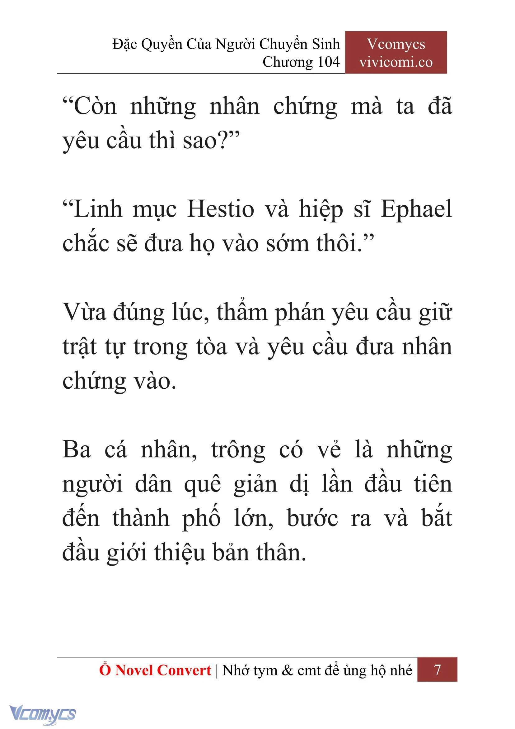 [Novel] Đặc Quyền Của Người Chuyển Sinh Chapter  104 - 9