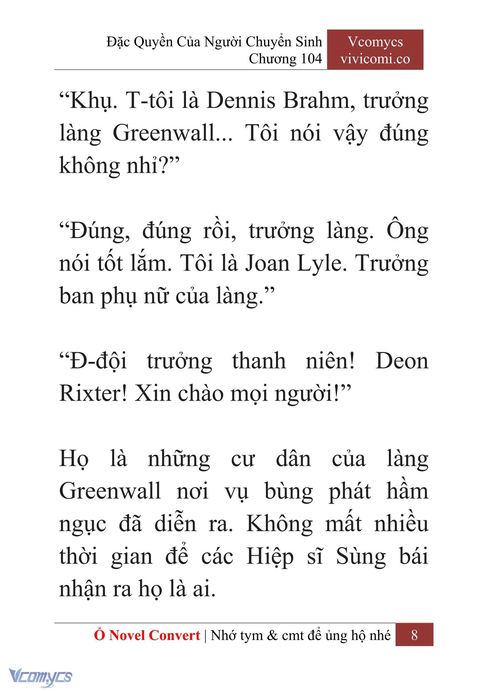 [Novel] Đặc Quyền Của Người Chuyển Sinh Chapter  104 - 10