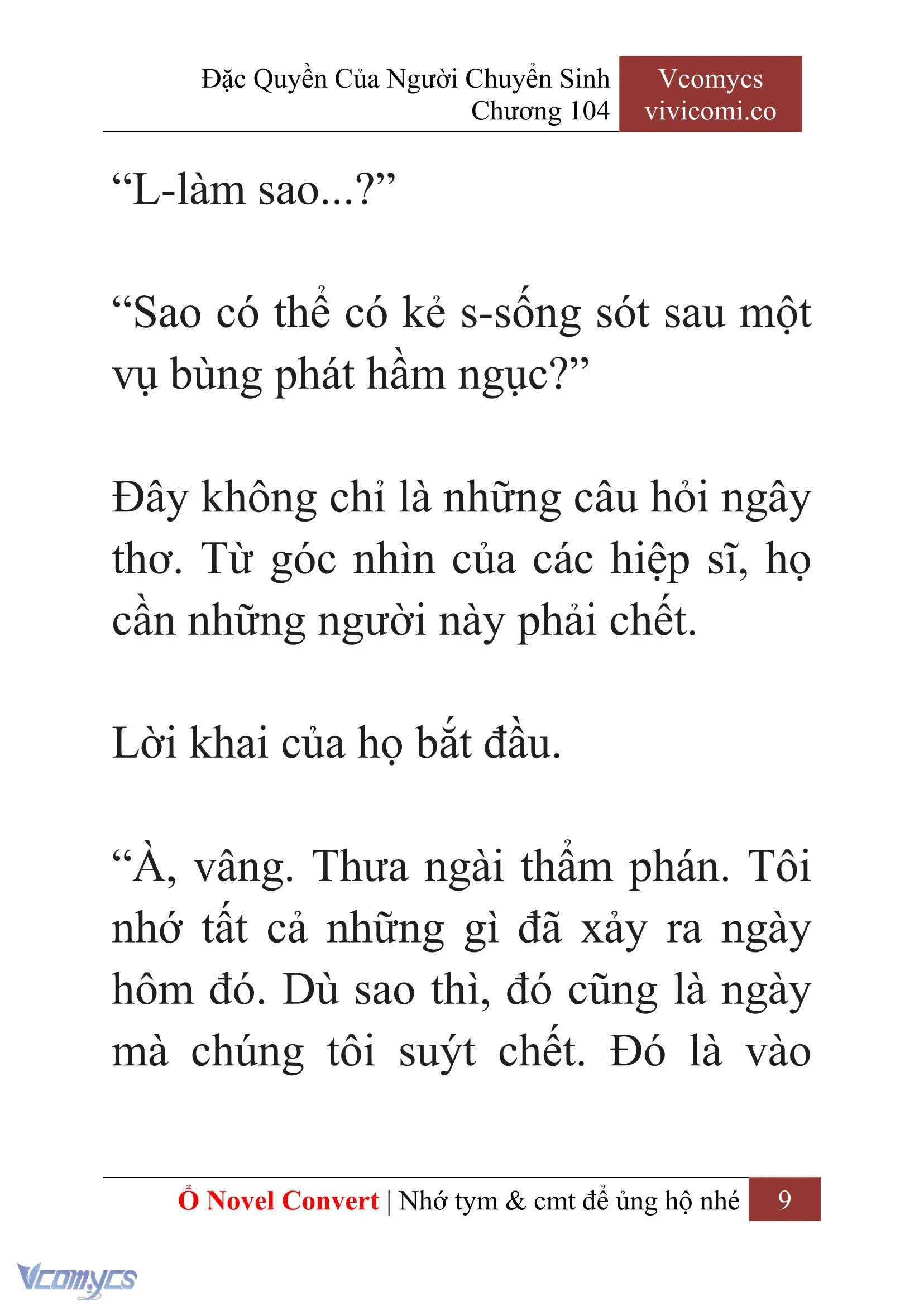 [Novel] Đặc Quyền Của Người Chuyển Sinh Chapter  104 - 11