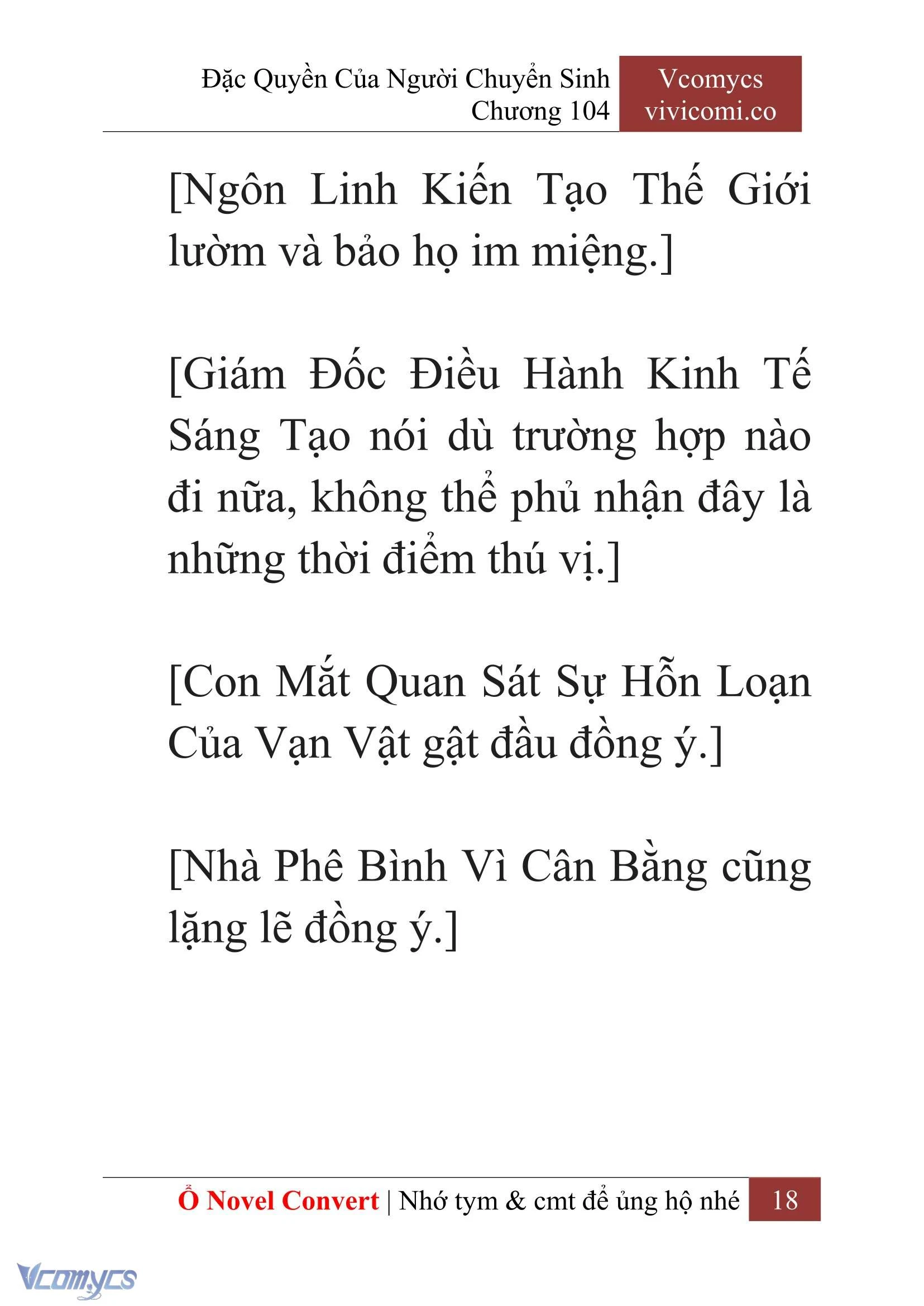 [Novel] Đặc Quyền Của Người Chuyển Sinh Chapter  104 - 20