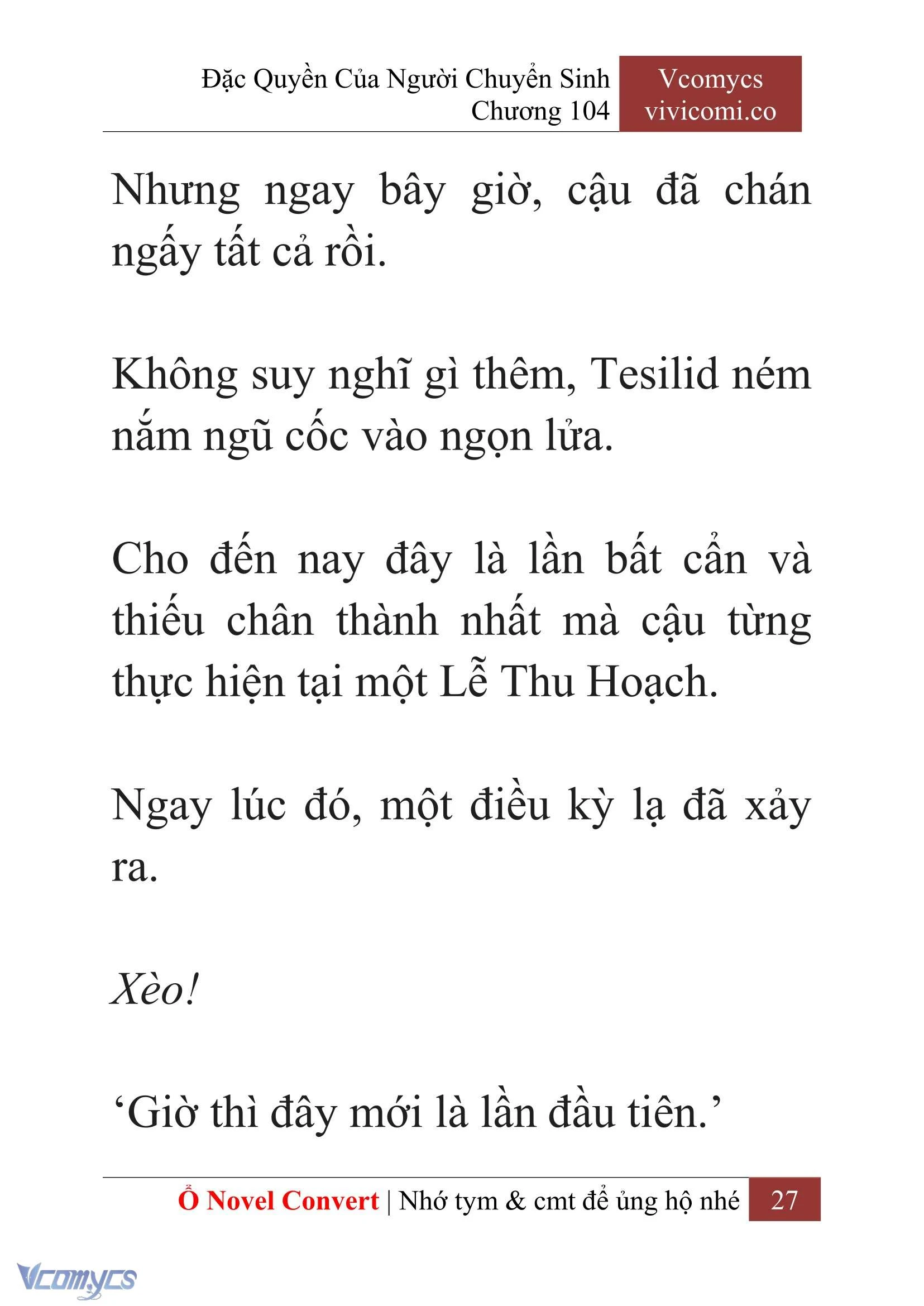 [Novel] Đặc Quyền Của Người Chuyển Sinh Chapter  104 - 29