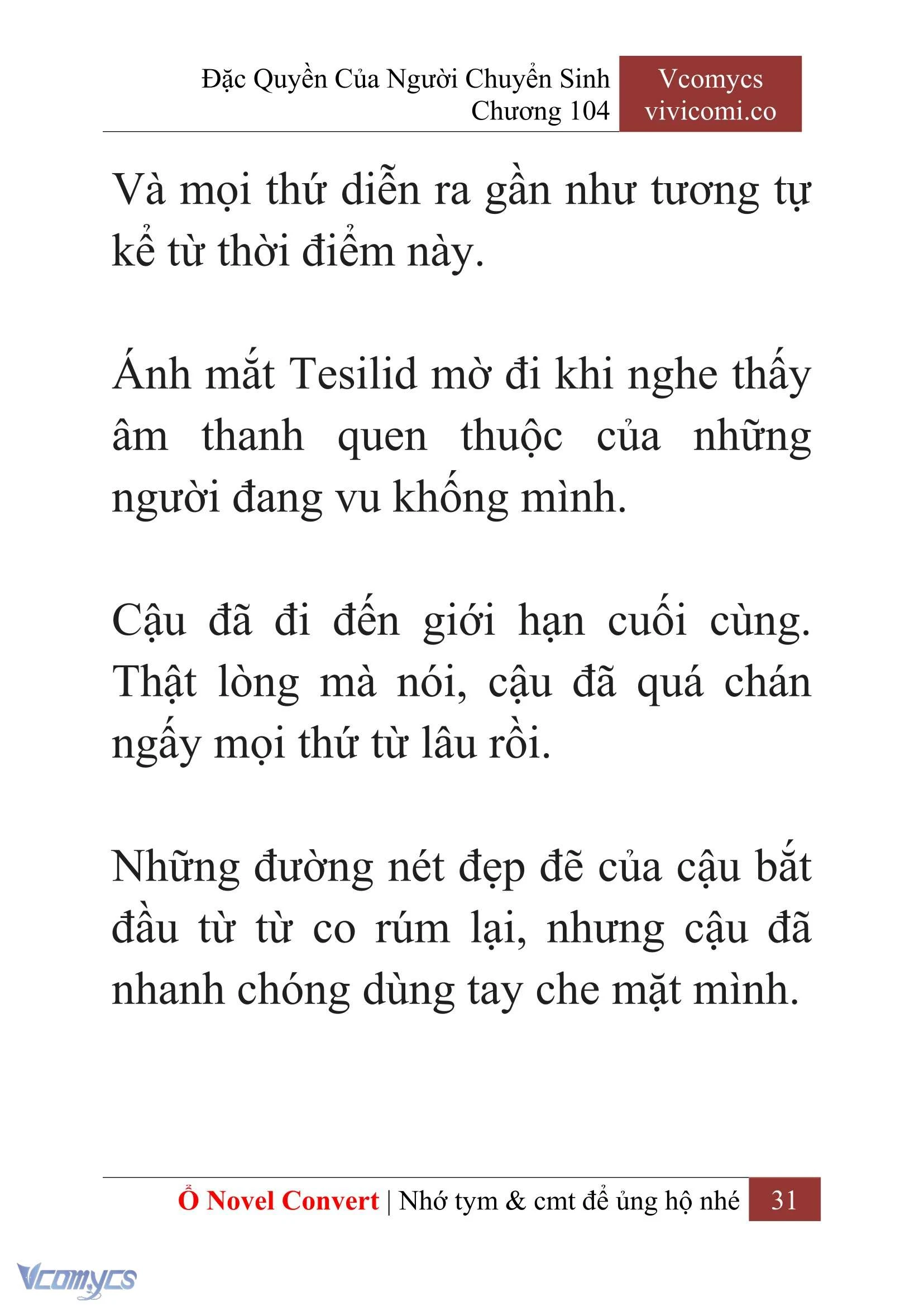[Novel] Đặc Quyền Của Người Chuyển Sinh Chapter  104 - 33