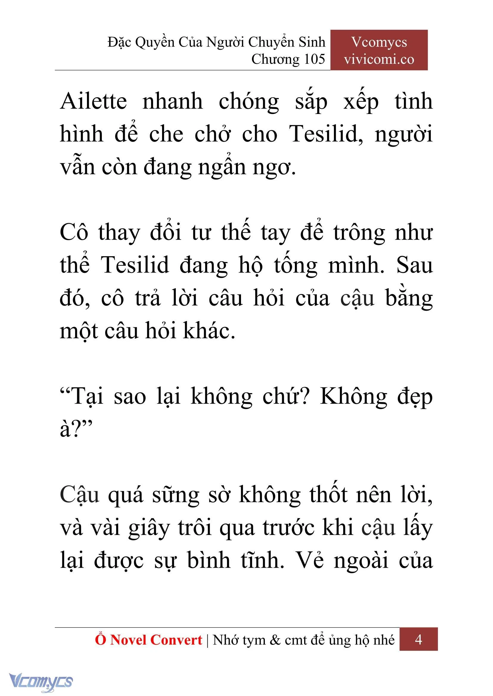 [Novel] Đặc Quyền Của Người Chuyển Sinh Chapter  105 - 6