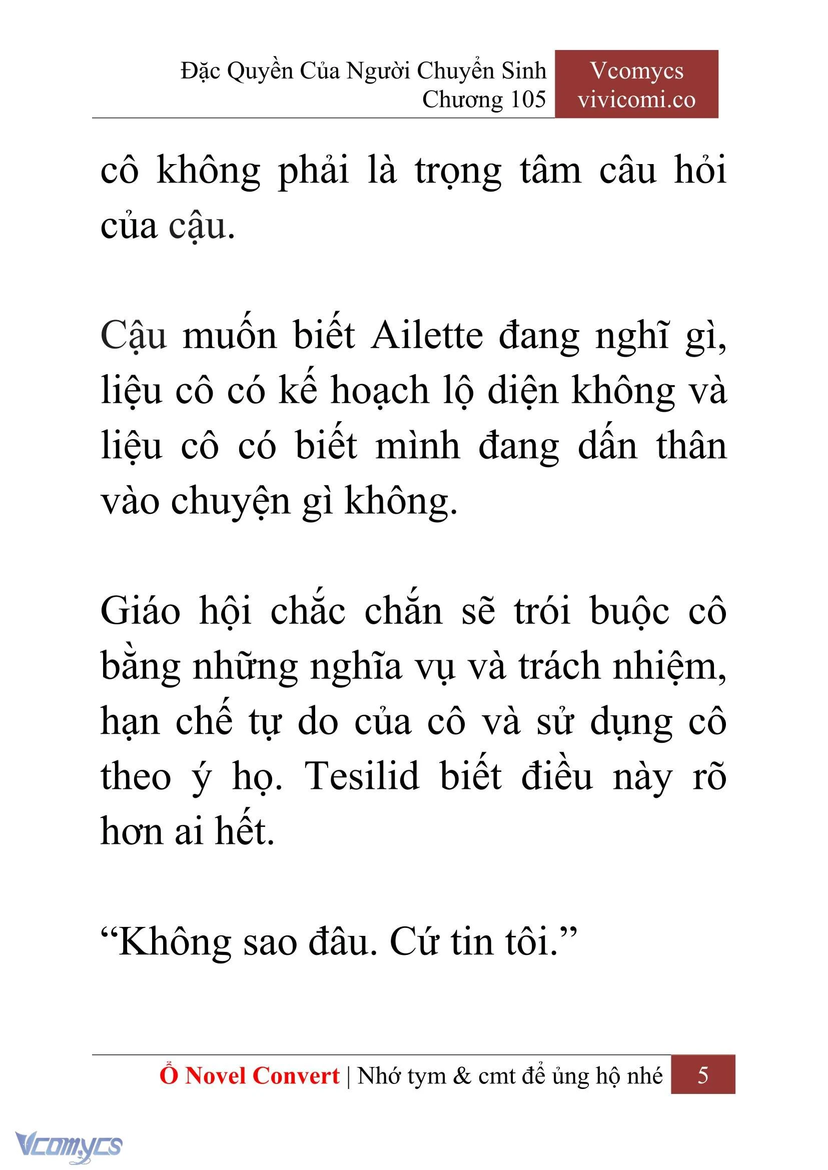 [Novel] Đặc Quyền Của Người Chuyển Sinh Chapter  105 - 7