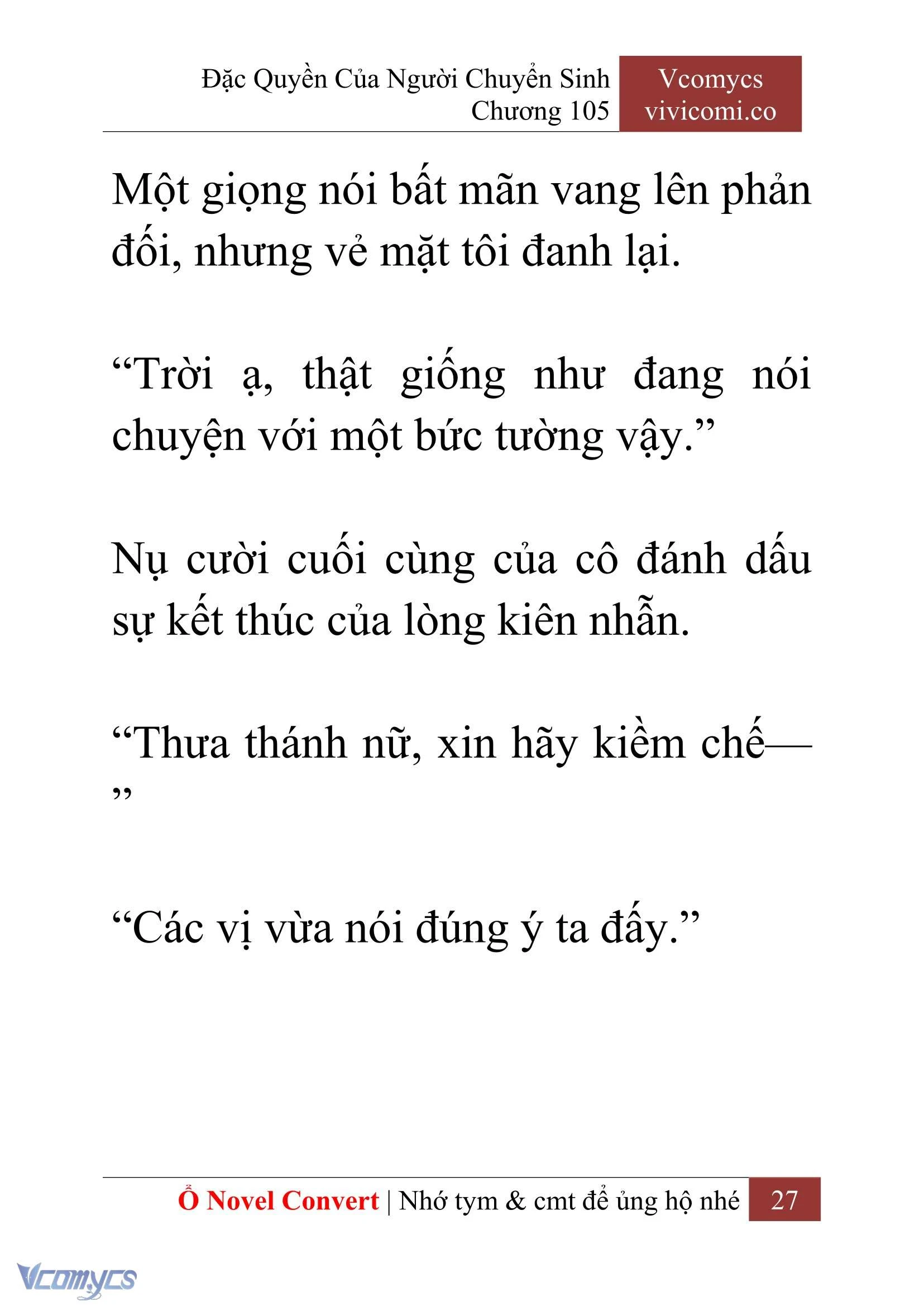 [Novel] Đặc Quyền Của Người Chuyển Sinh Chapter  105 - 29