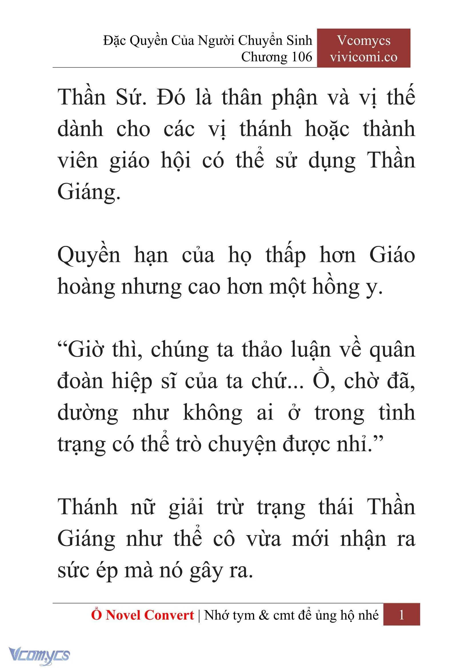 [Novel] Đặc Quyền Của Người Chuyển Sinh Chapter  106 - 3