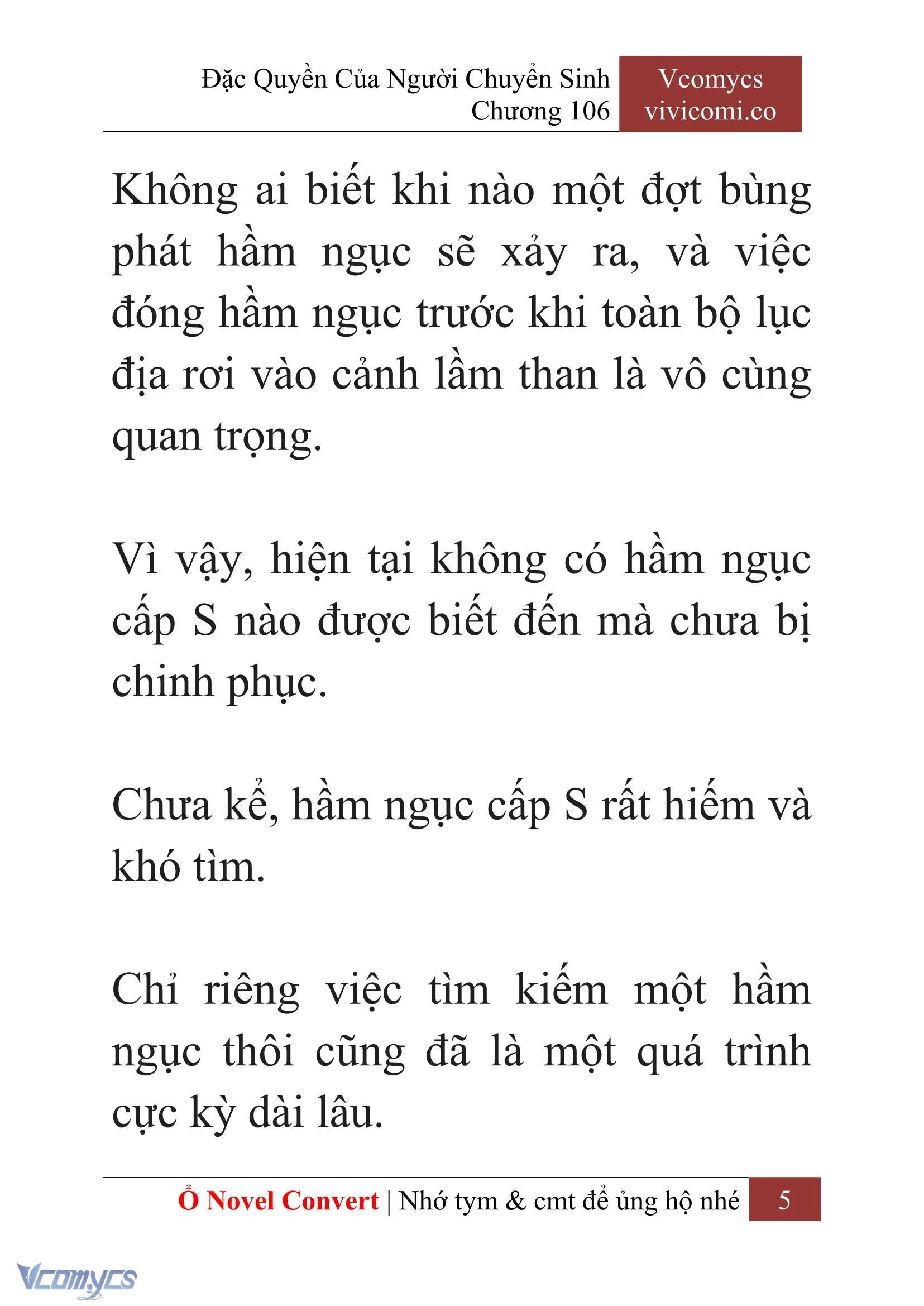 [Novel] Đặc Quyền Của Người Chuyển Sinh Chapter  106 - 7